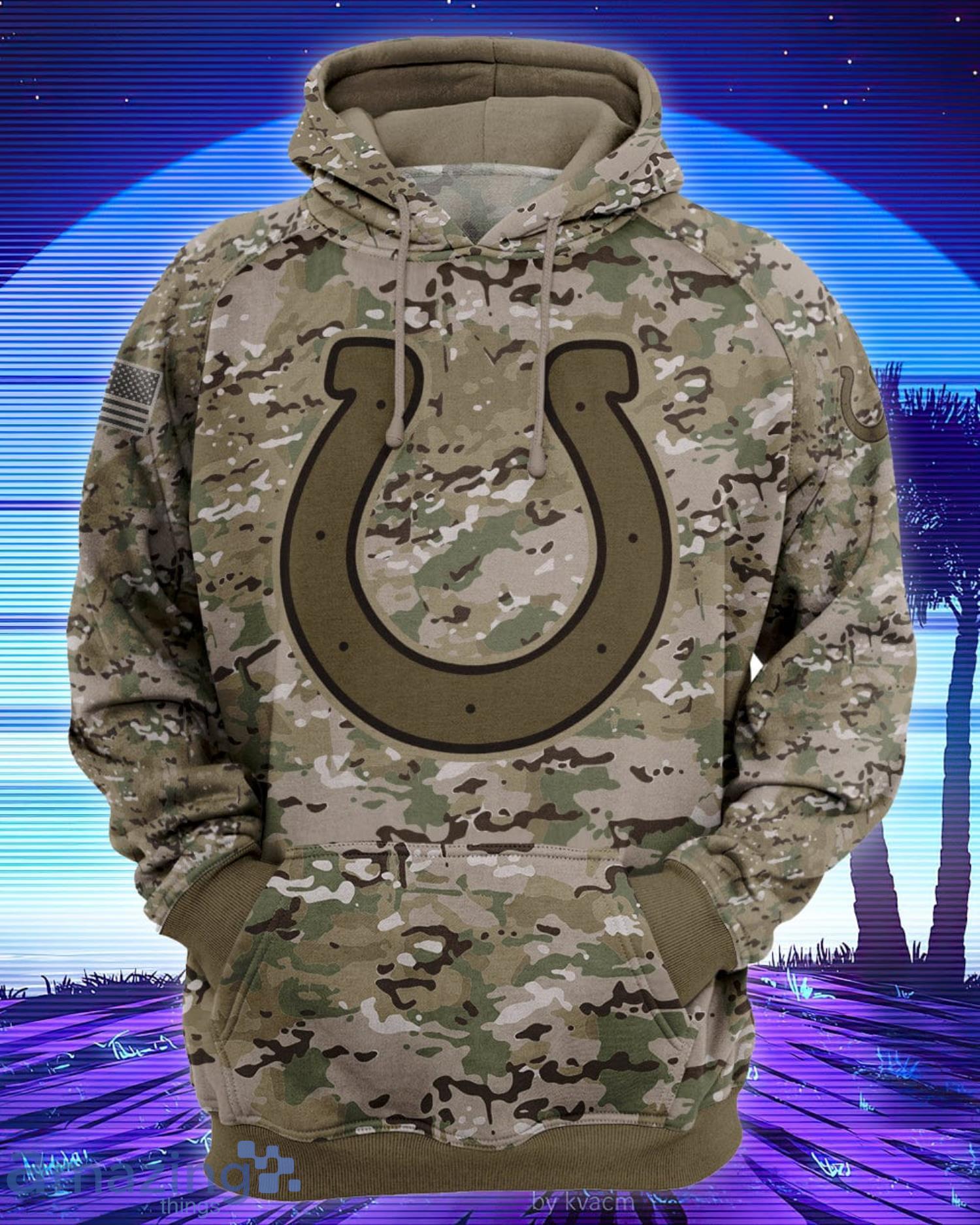 NFL Indianapolis Colts Camo Style Gifts for Veterans Day All Over