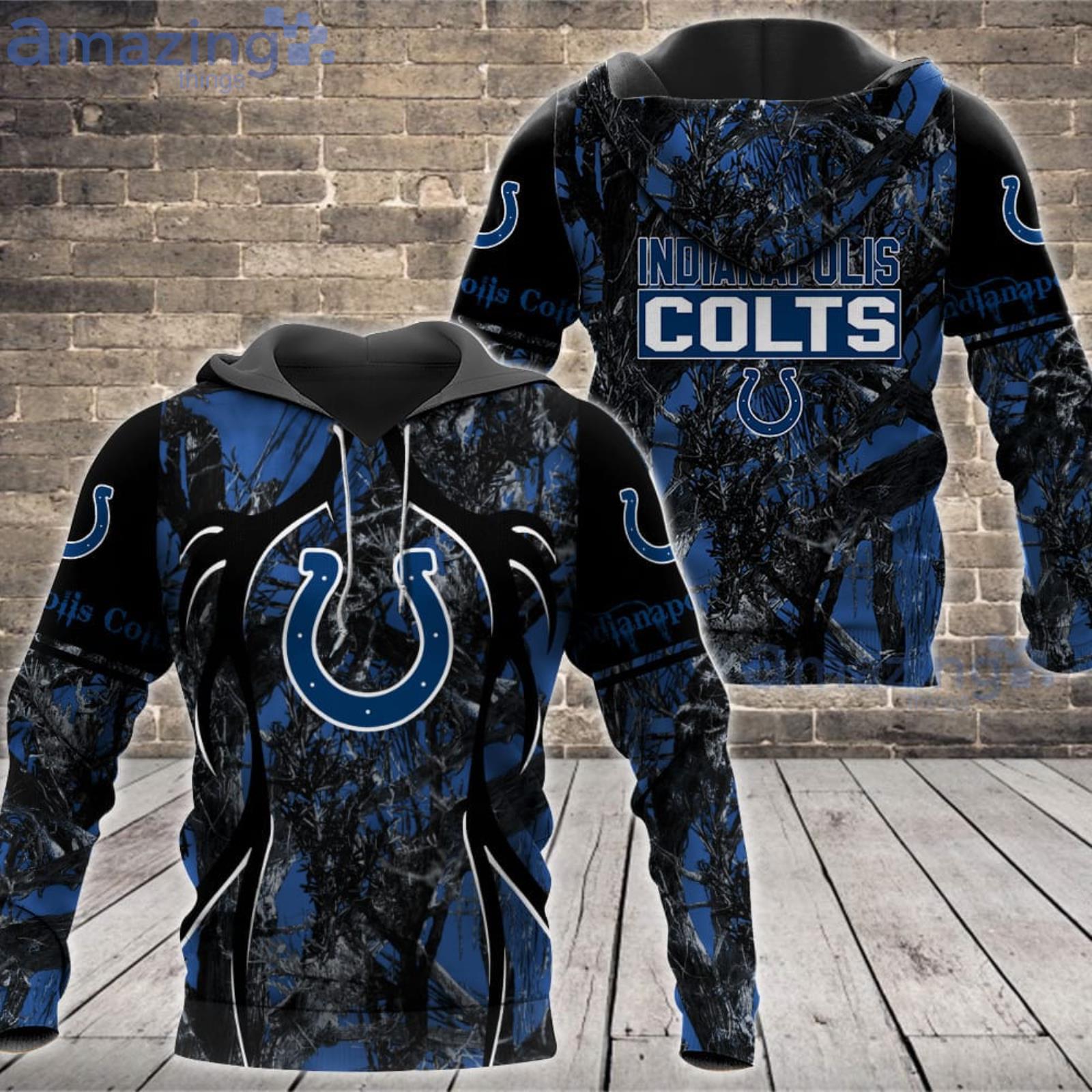 NFL Indianapolis Colts All Over Print 3D T Shirt USA Flag Camo Realtree  Hunting Unisex Tshirt