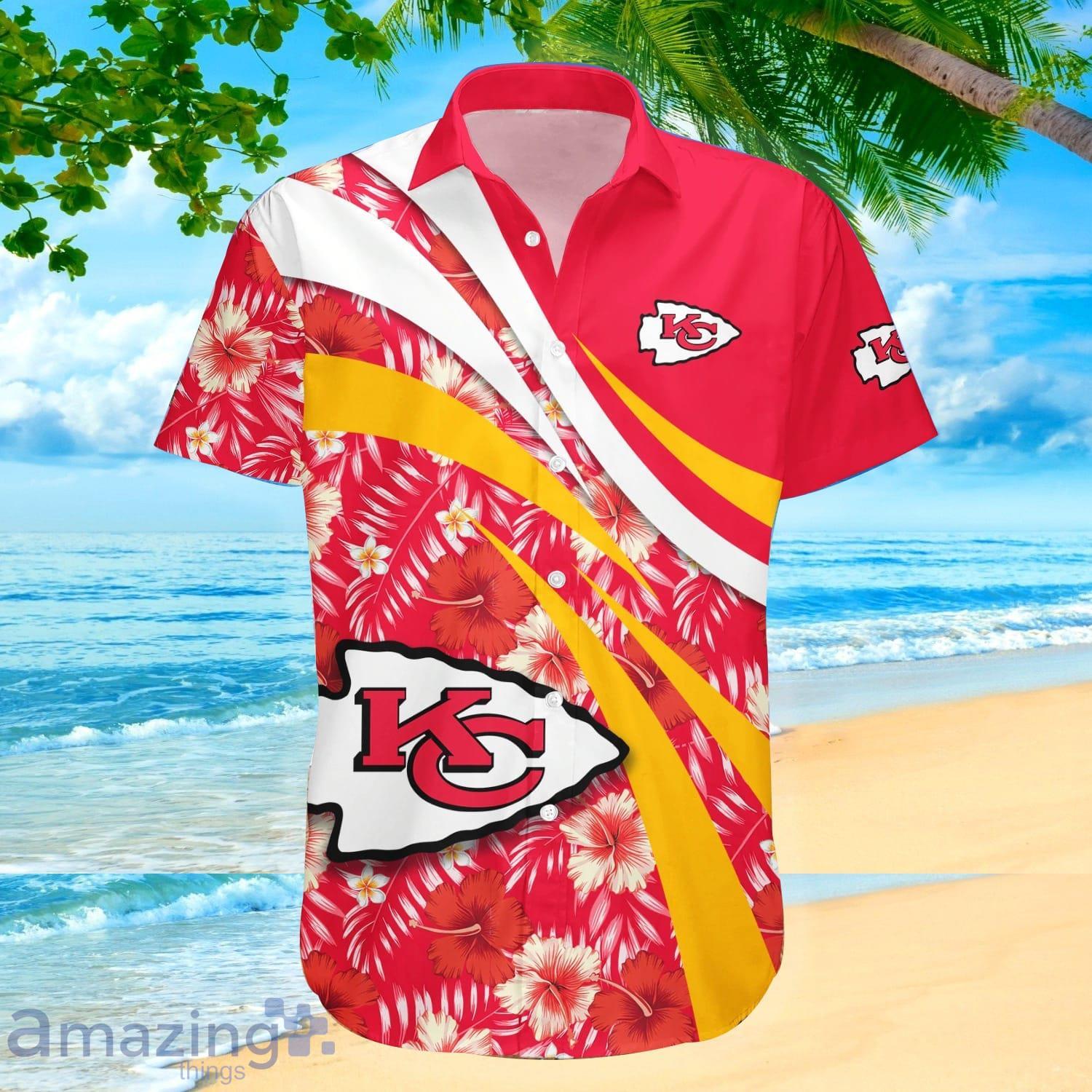 NFL Kansas City Chiefs Aloha Tropical Hawaiian Shirt Product Photo 1