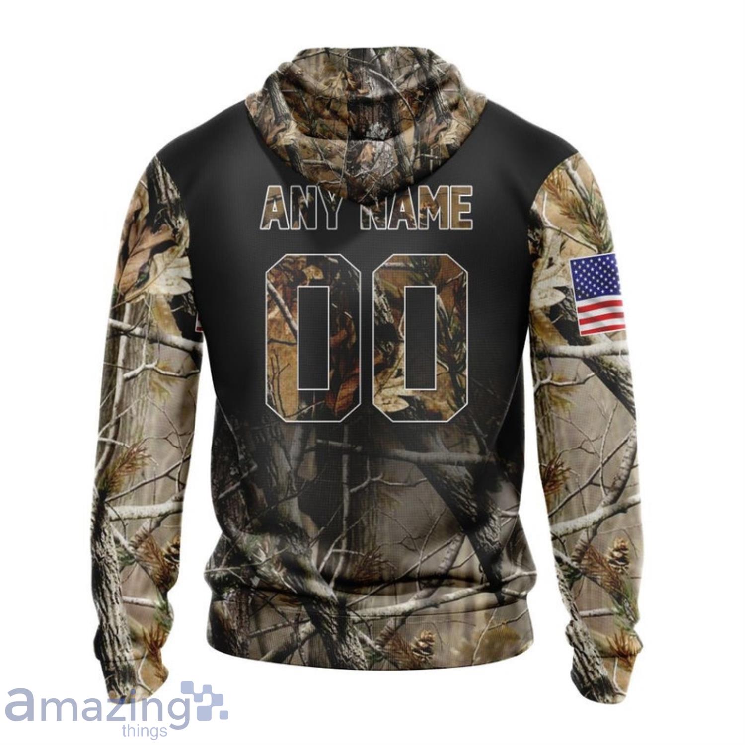 Kansas City Chiefs 3D Hoodie with American Flag Print Chiefs Gift