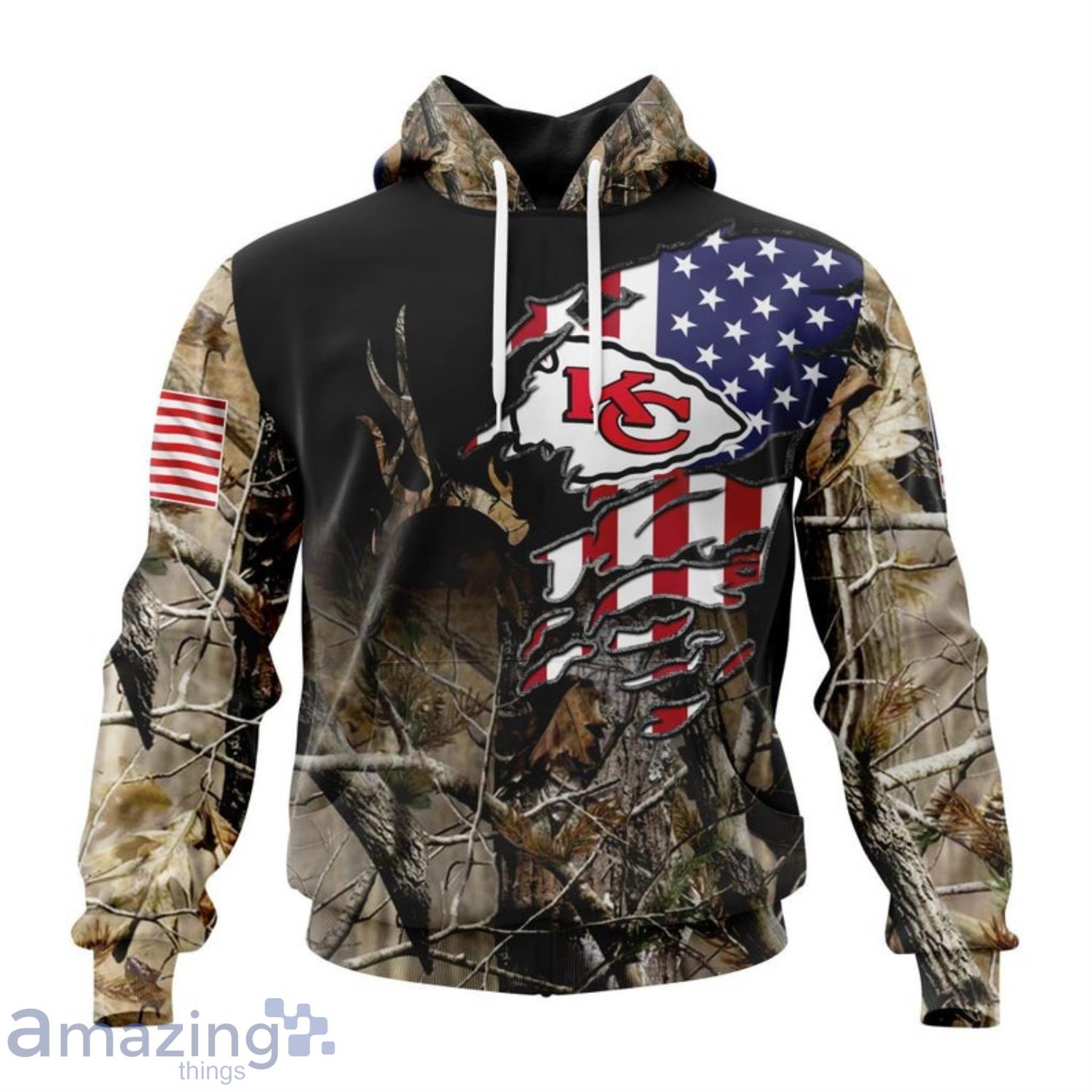 Kansas City Chiefs Camouflage Veteran 3D Hoodie