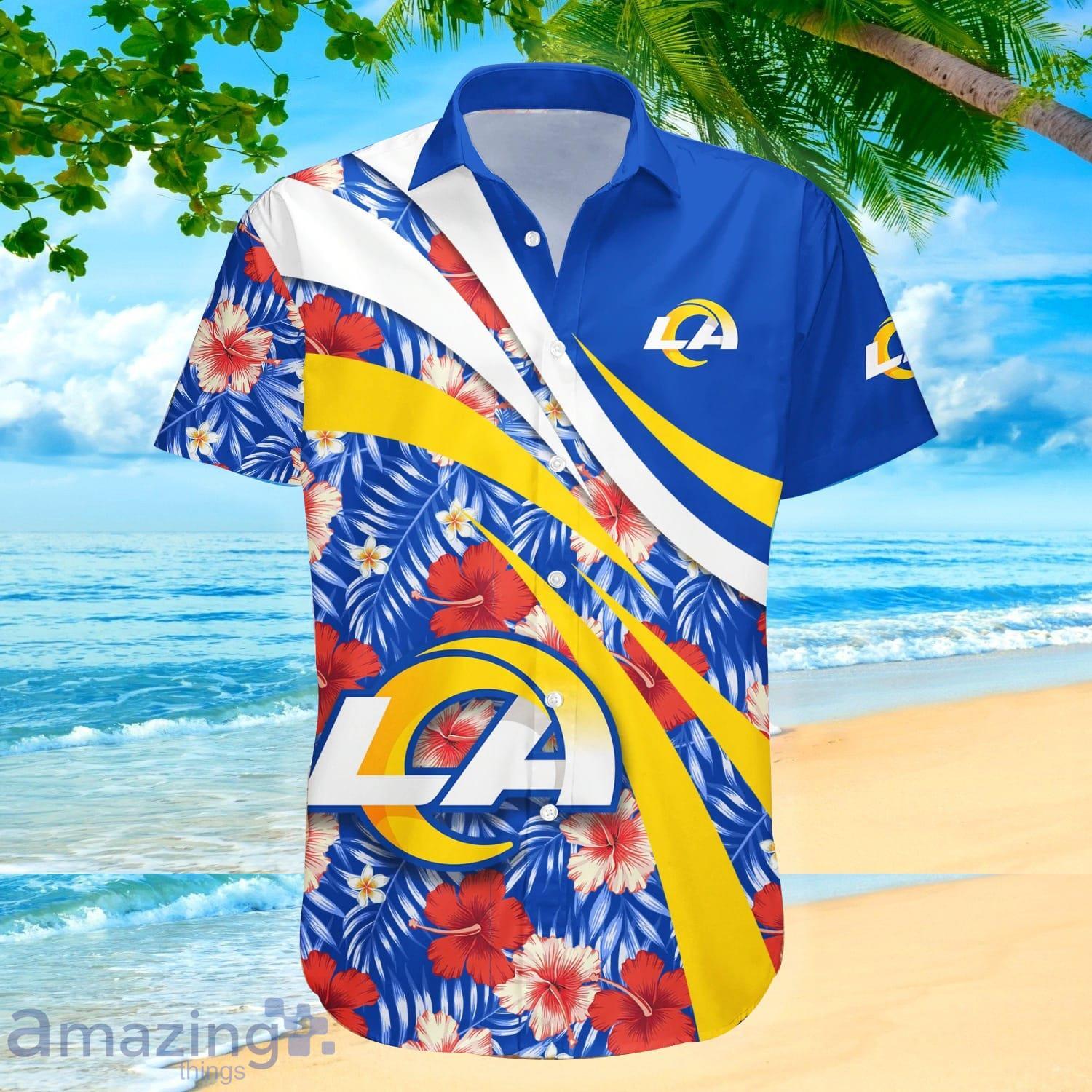 NFL Los Angeles Rams Aloha Tropical Hawaiian Shirt Product Photo 1