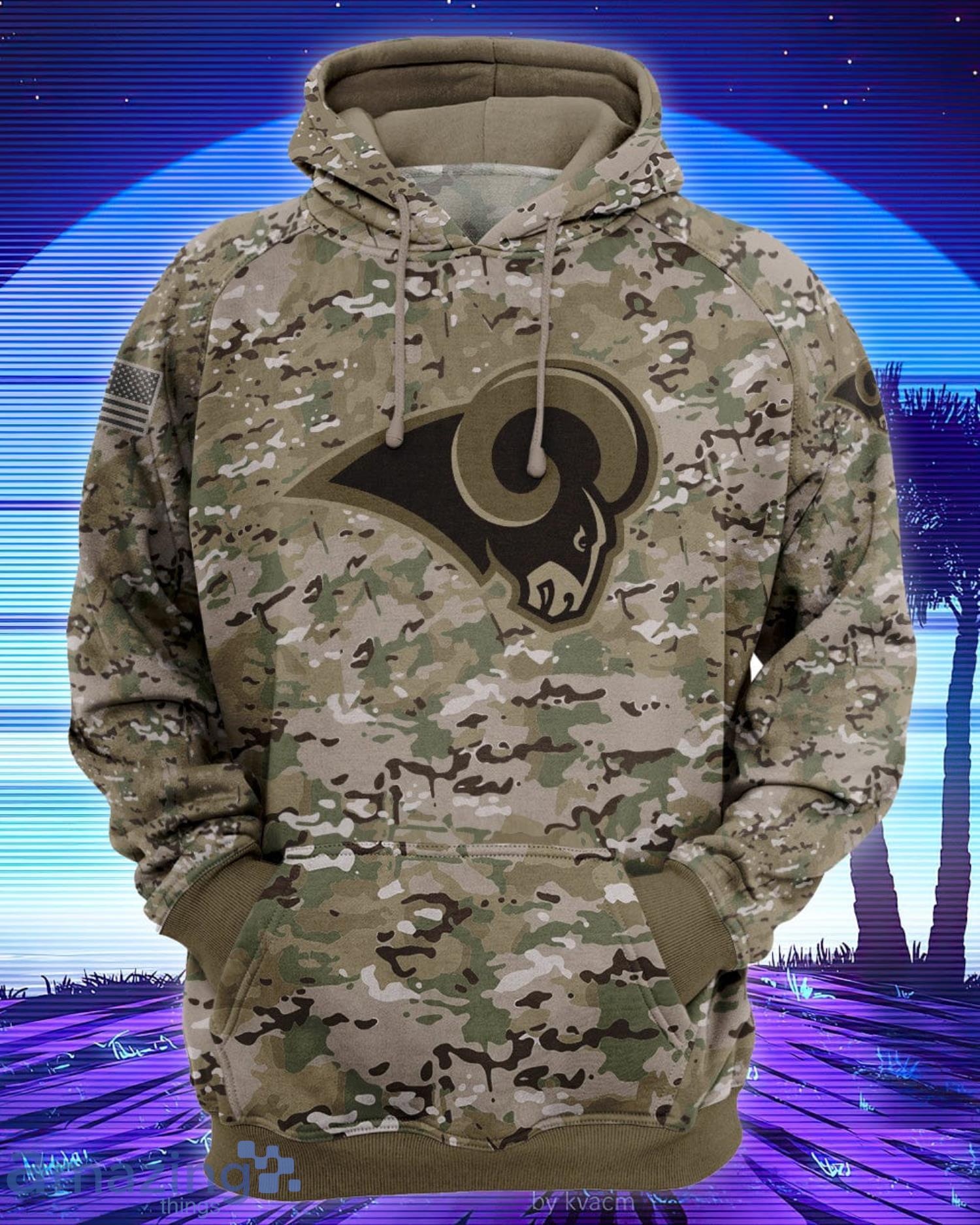 NFL Los Angeles Rams Camo Style Gifts for Veterans Day All Over Printed 3D Shirt image NFL Los Angeles Rams Camo Style Gifts for Veterans Day All Over Printed 3D Shirt Product Photo 2