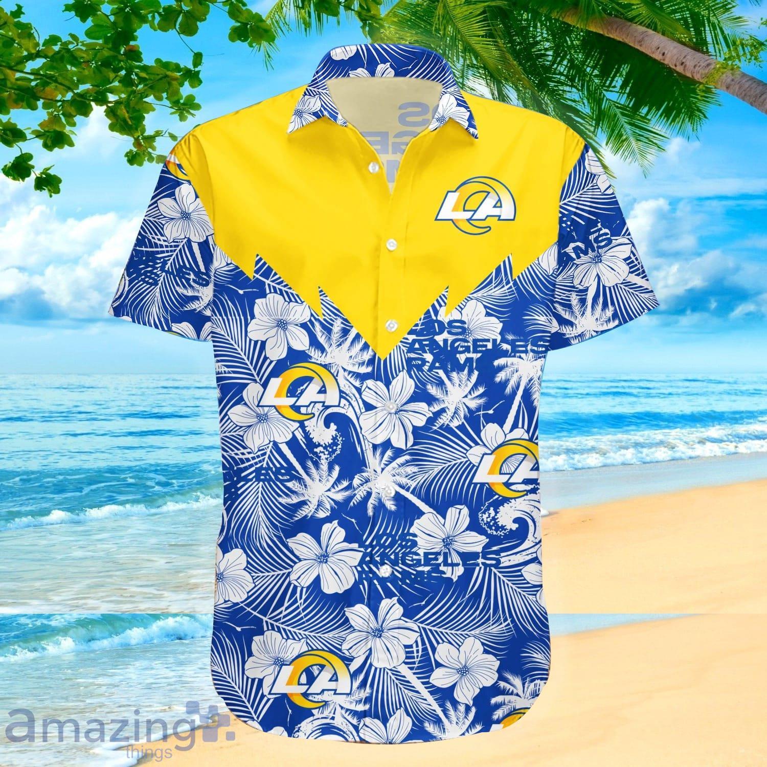 NFL Los Angeles Rams Tropical Flowers Hawaiian Shirt - T-shirts Low Price