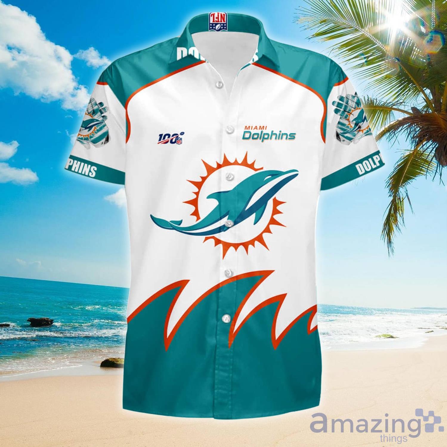 Miami Dolphins Zigzag Hawaiian Shorts Gift For Fans