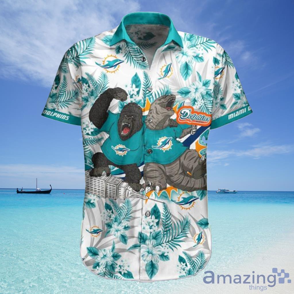 NFL Miami Dolphins Kingkong Godzilla Hawaiian Shirt For Men And Women