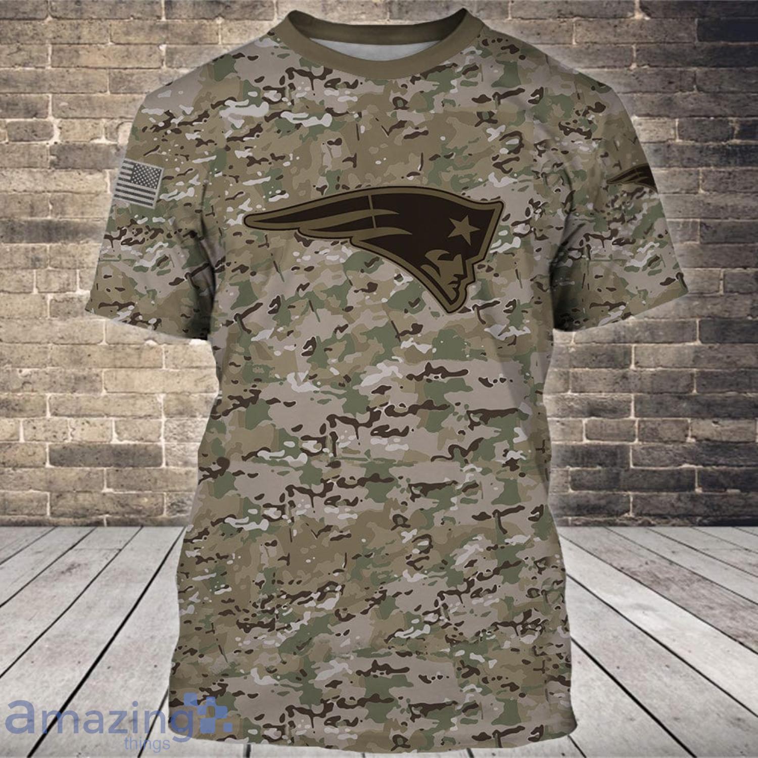 Vintage New England Patriots T-Shirt 3D Basic Camo Patriots Gift