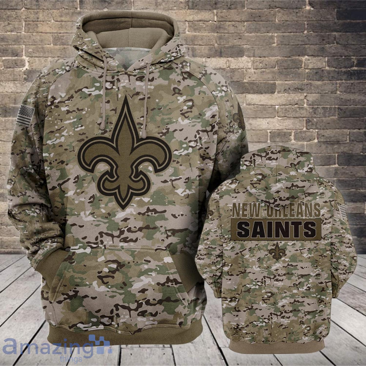 NFL New Orleans Saints Camo Style Gifts for Veterans Day All Over Printed  3D Shirt
