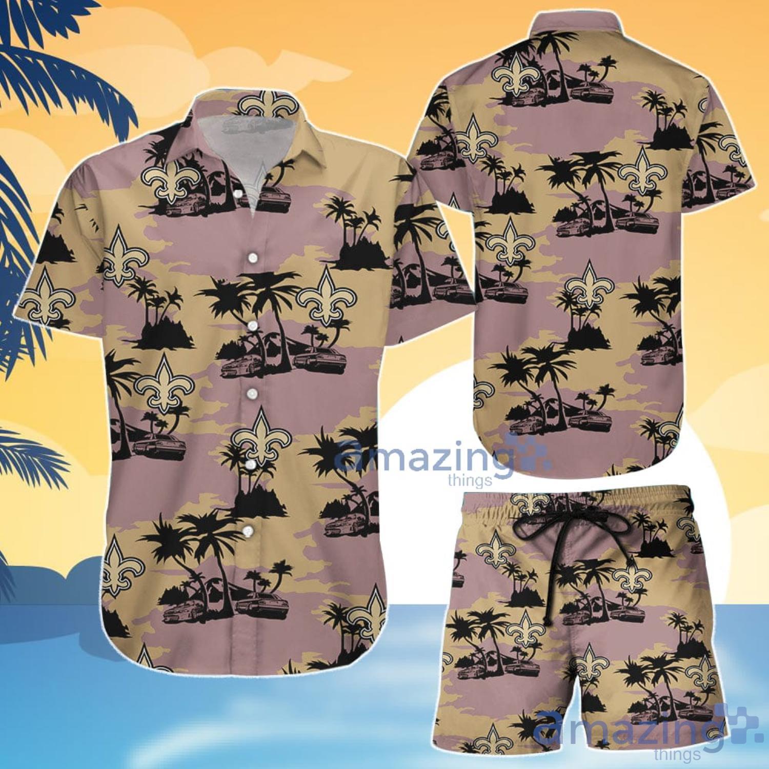 Nfl New Orleans Saints Coconut Tree Hawaii Hawaiian Shirt And Shorts Gift For Summer Product Photo 1