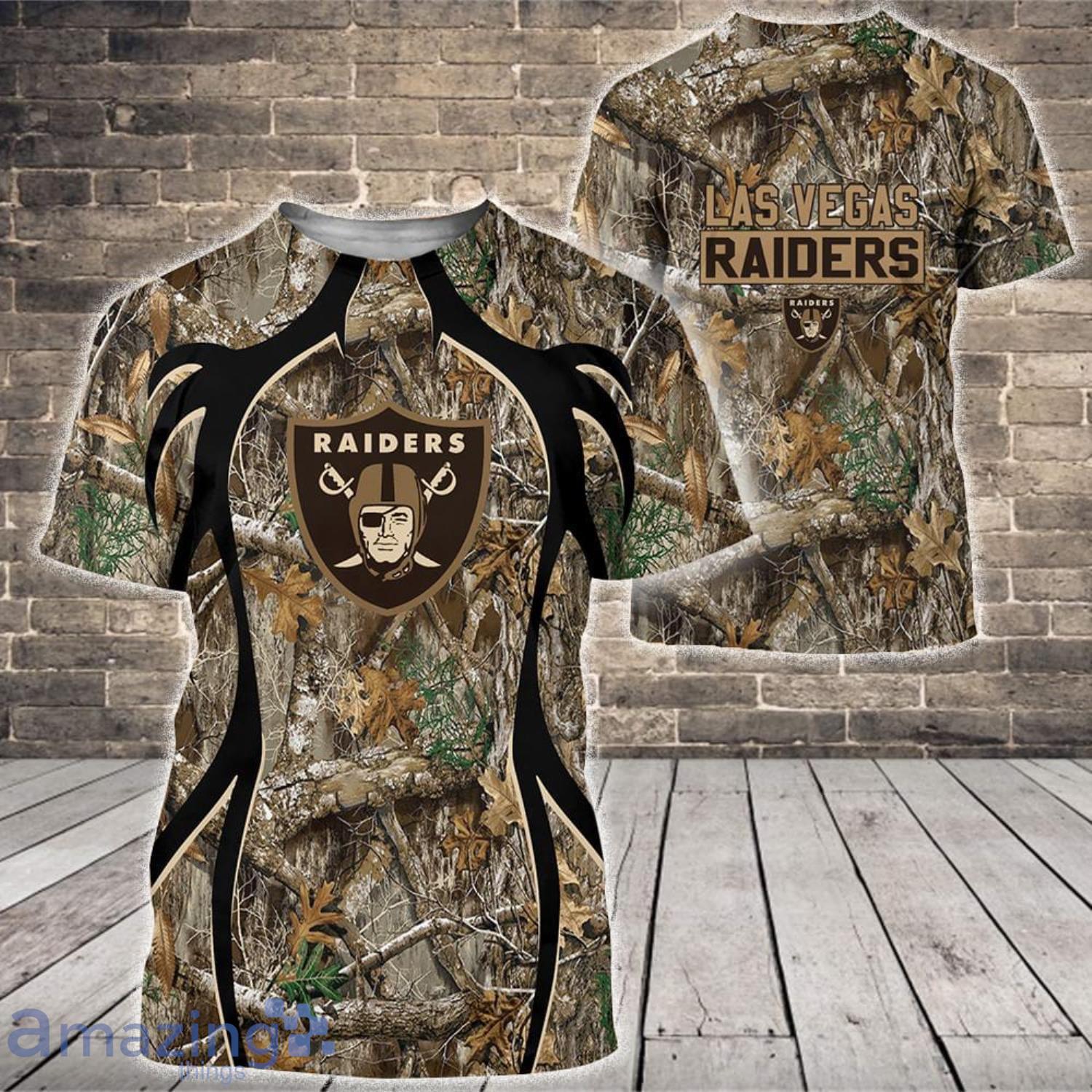 NFL Oakland Raiders Hunting Pattern Gift For Father's Day All Over Printed  3D Shirt