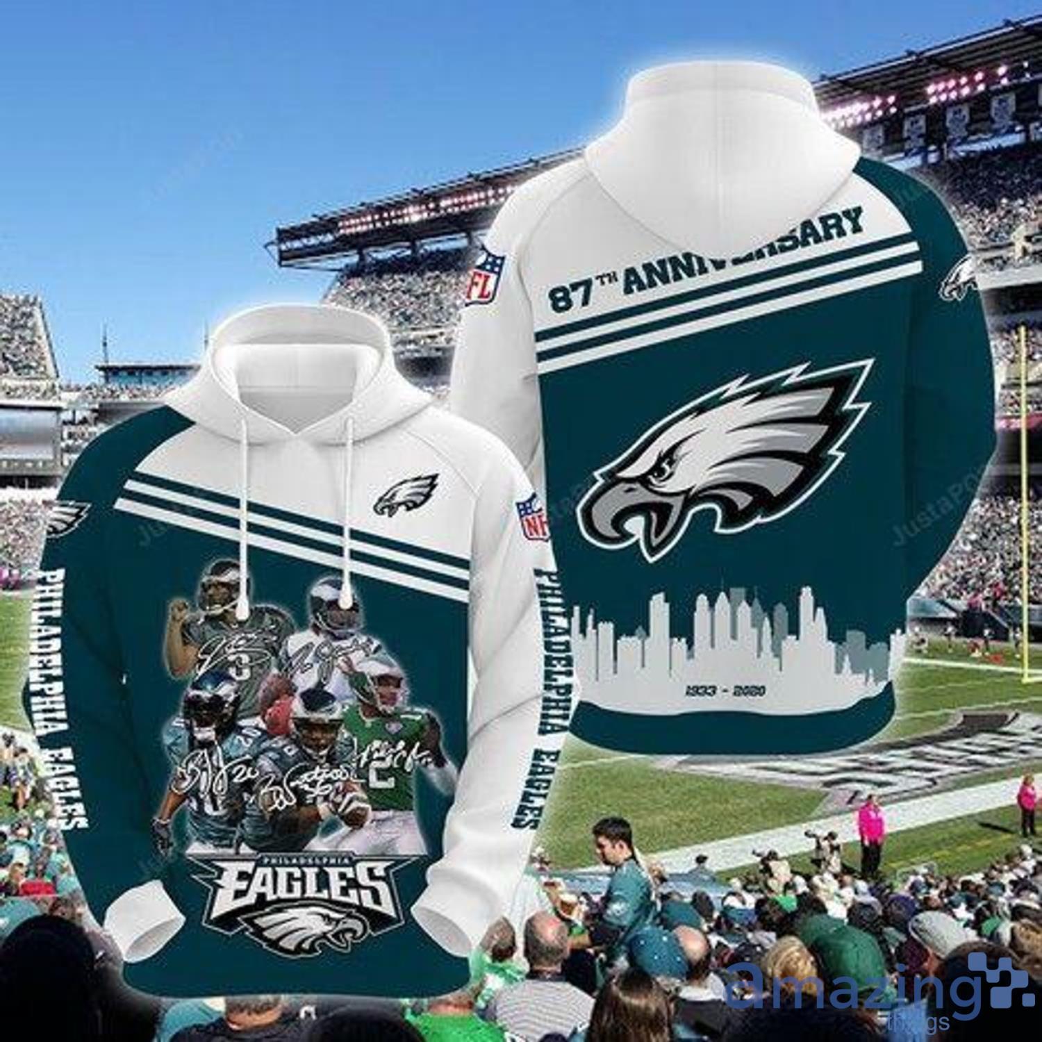 NFL Philadelphia Eagles 87th Anniversary 1965 2020 Men and Women 3D Hoodie