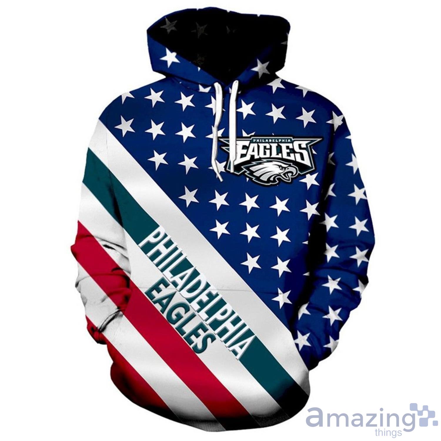 NFL Philadelphia Eagles Patriotic Flags Men And Women 3D Full Printing  Hoodie Zip Hoodie Shirt NFL