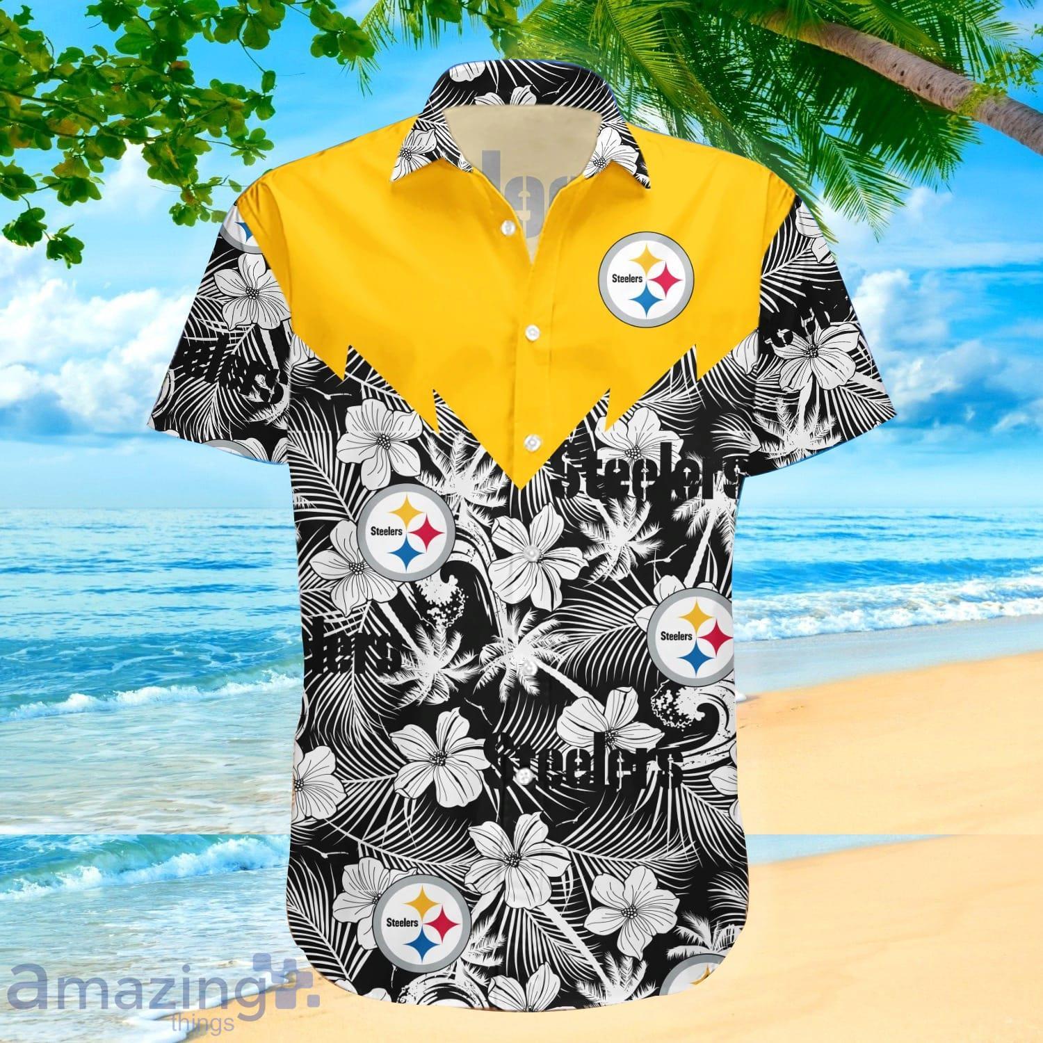 Pittsburgh Steelers Hawaiian Shirts flower Men And Women For Fans