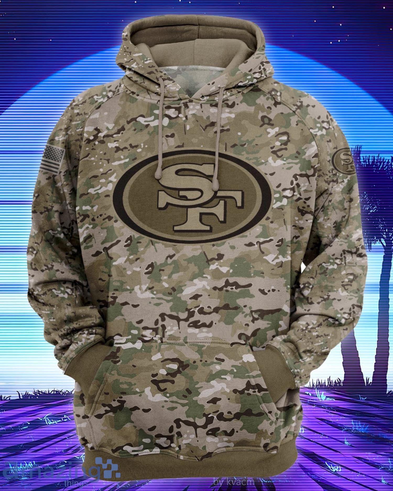 NFL San Francisco 49ers Camo Style Gifts for Veterans Day All Over Printed  3D Shirt