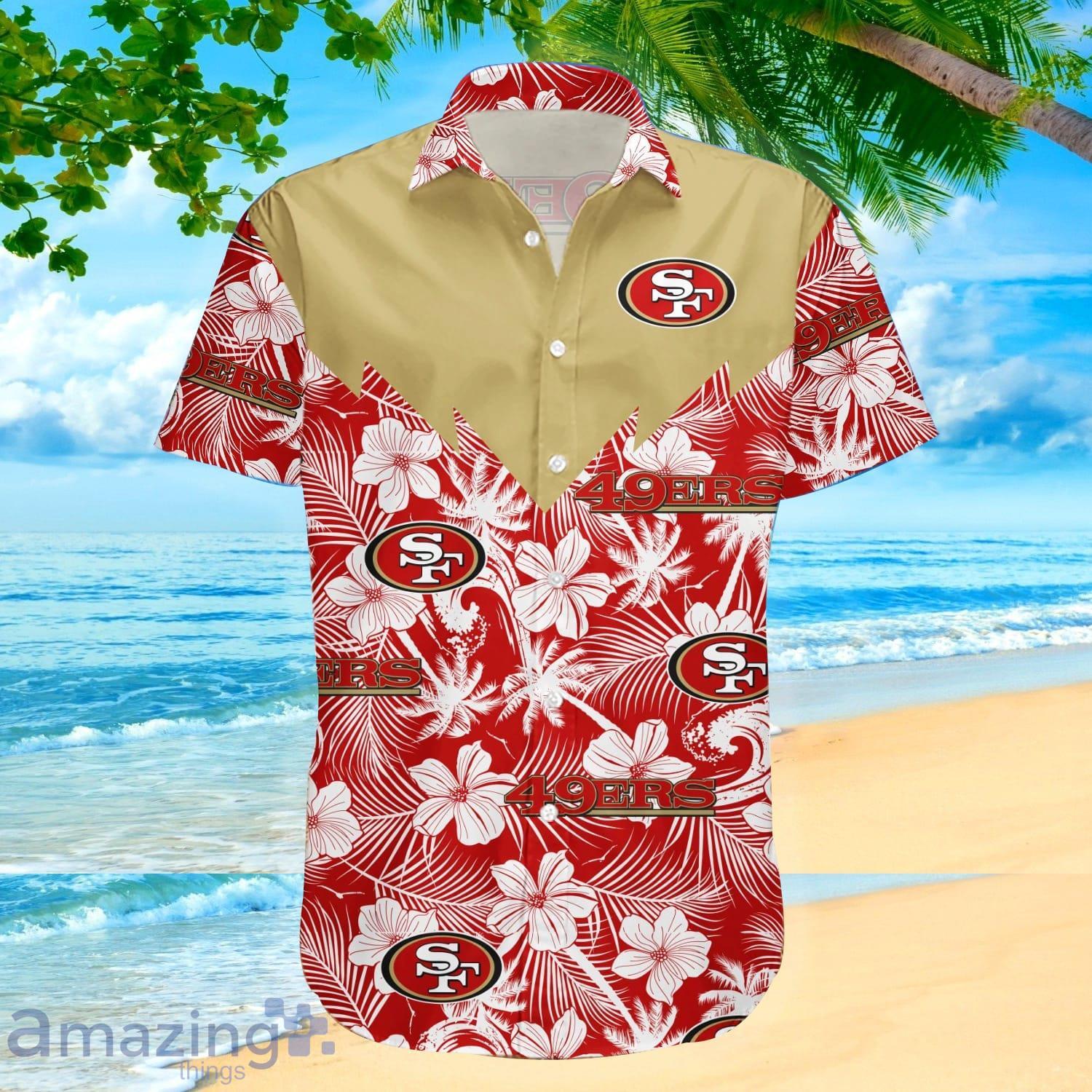 San Francisco 49ers NFL Tropical Flowers Hawaiian Shirt - T-shirts