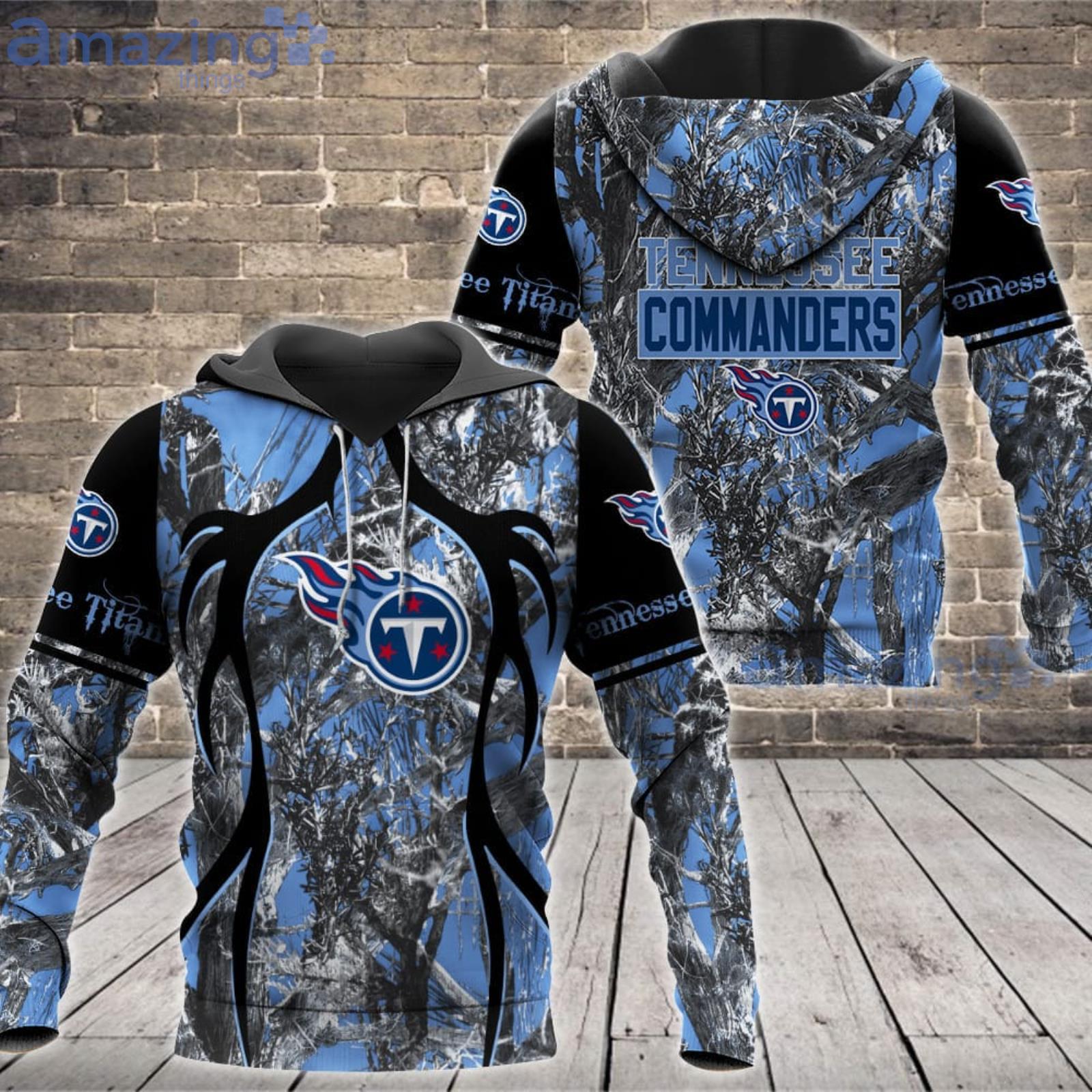 NFL Tennessee Titans Fans Camo Hunting Pattern All Over Printed 3D Shirt Product Photo 1