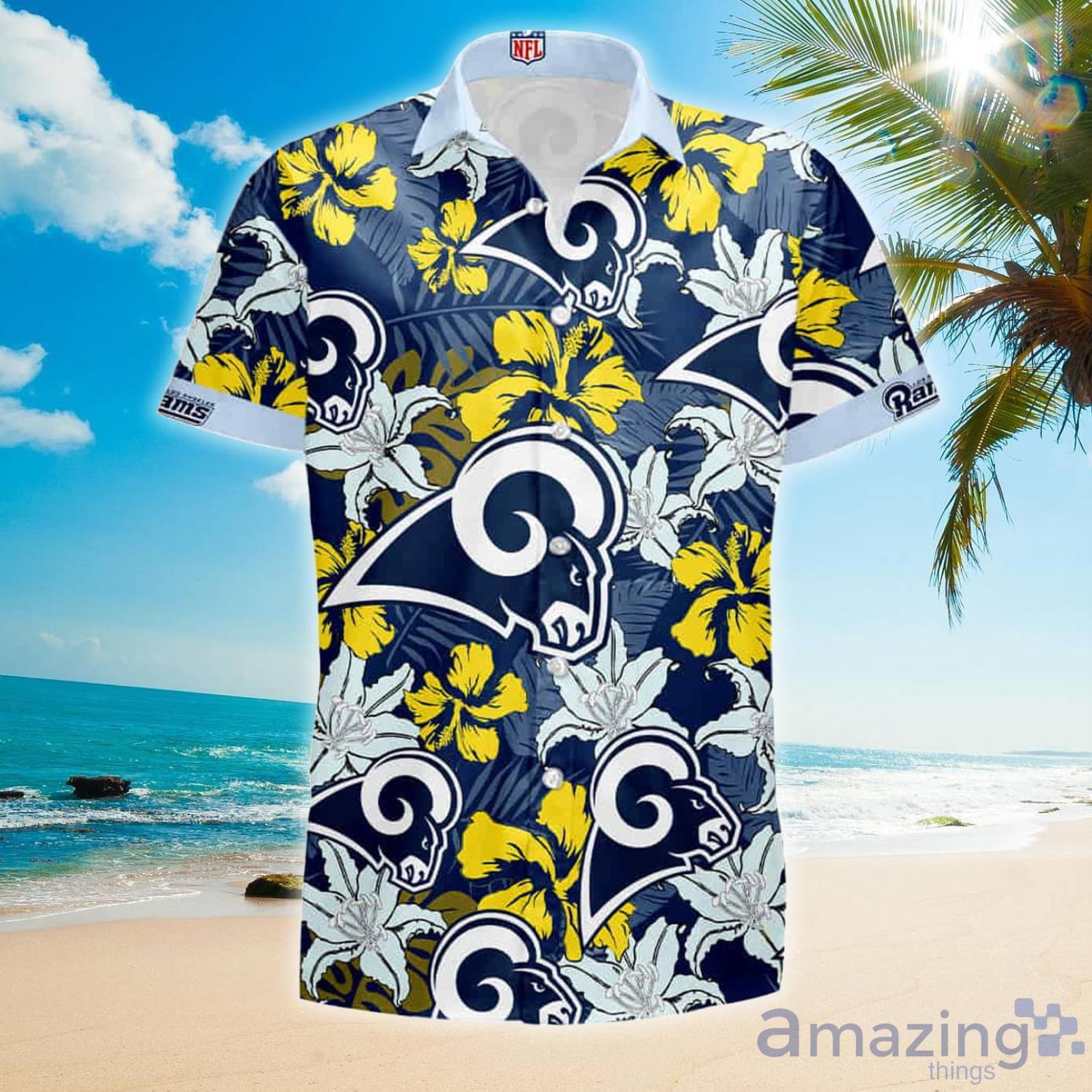 Los Angeles Rams Hawaiian Shirt And Shorts Best Gift For Summer