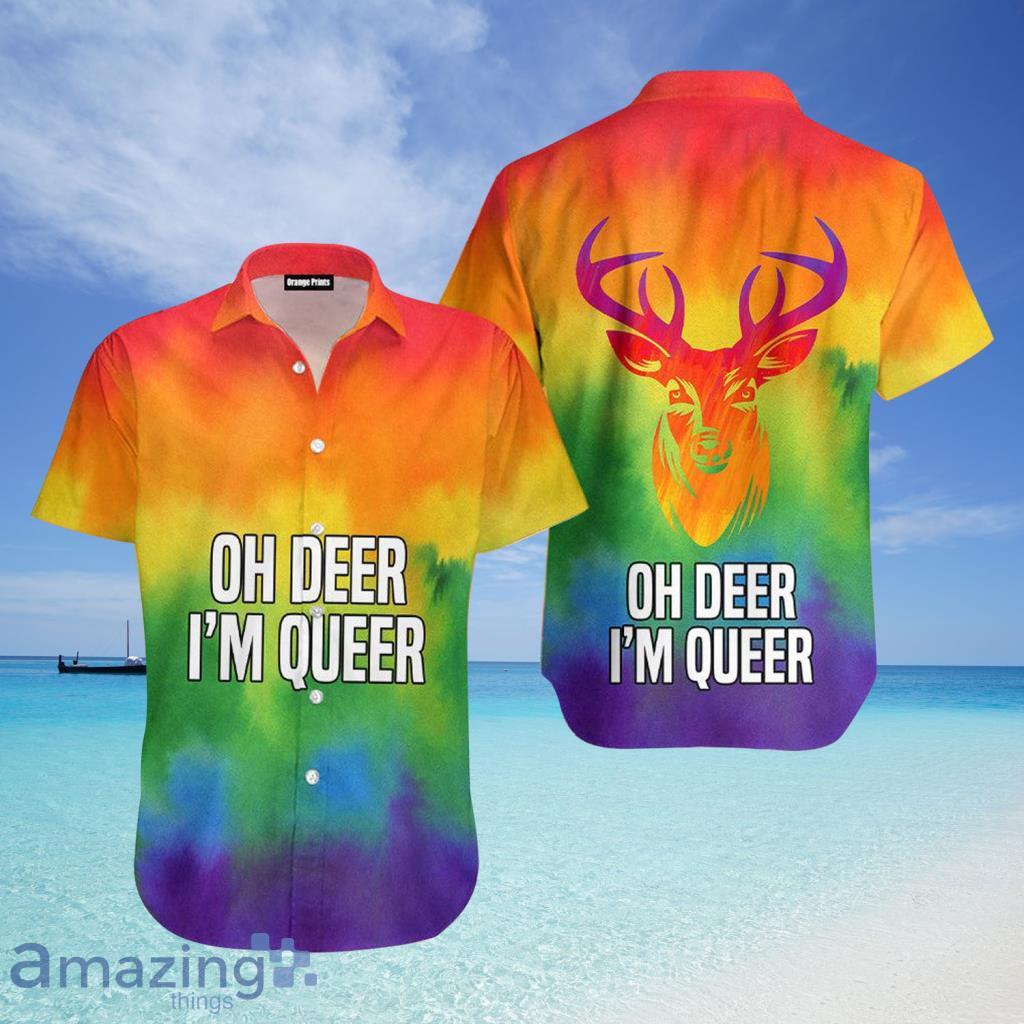 Oh Deer I’m Queer I LGBT Rainbow I Gay Pride Hawaiian Shirt For Men And Women - Oh Deer I’m Queer I LGBT Rainbow I Gay Pride Hawaiian Shirt For Men And Women