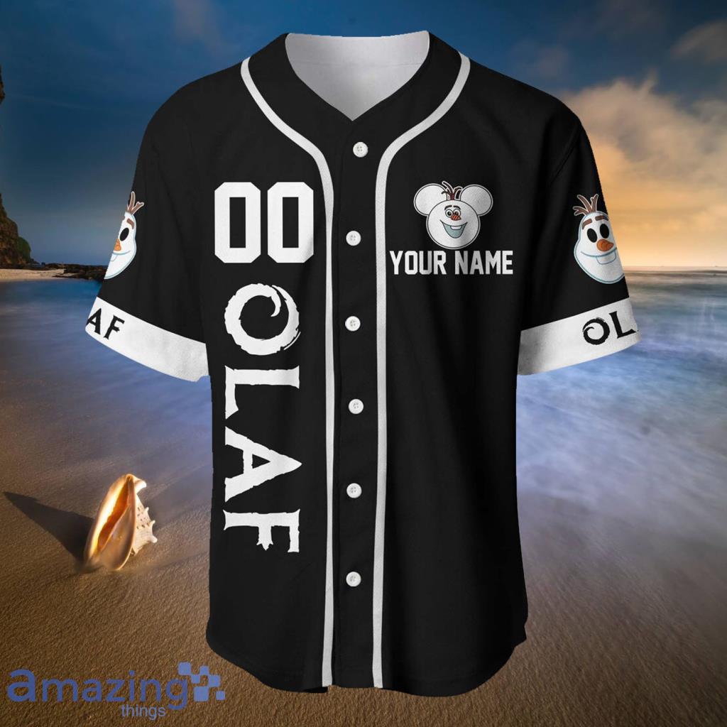 Olaf White Baseball Jersey  Disney Custom Name Number Baseball Jersey