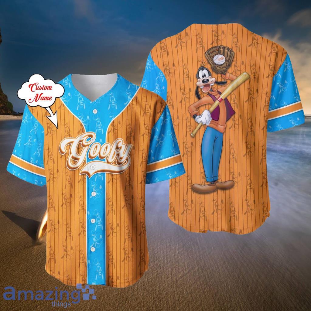 oofy Dog Dark Orange Blue Patterns Custom Disney Baseball Jerseys  For Men And Women - oofy Dog Dark Orange Blue Patterns Custom Disney Baseball Jerseys  For Men And Women