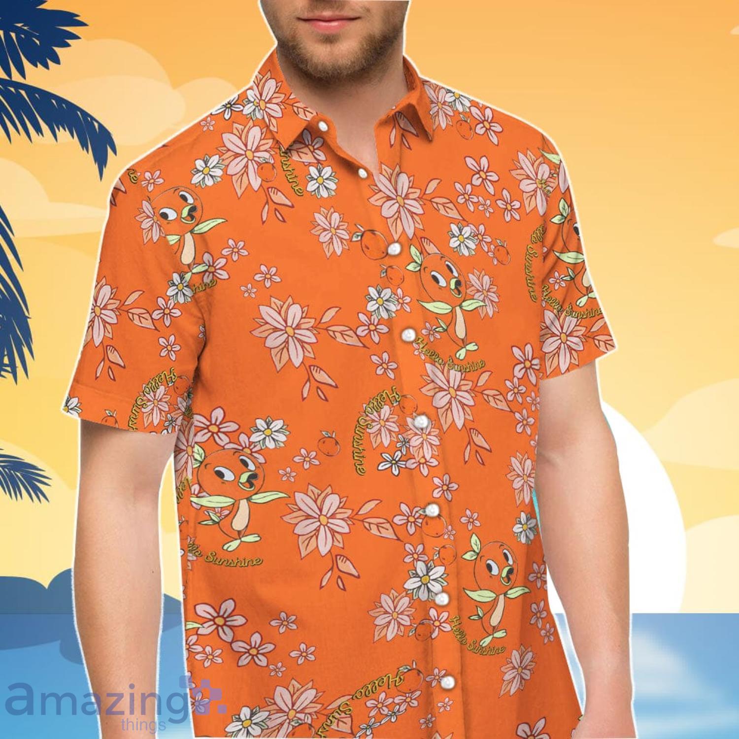 Orange Bird Aloha Hawaiian Shirt For Men