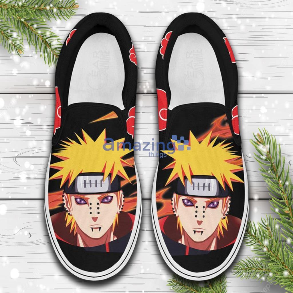 Pain Custom Anime Slip On Sneakers Shoes - Pain Custom Anime Slip On Sneakers Shoes