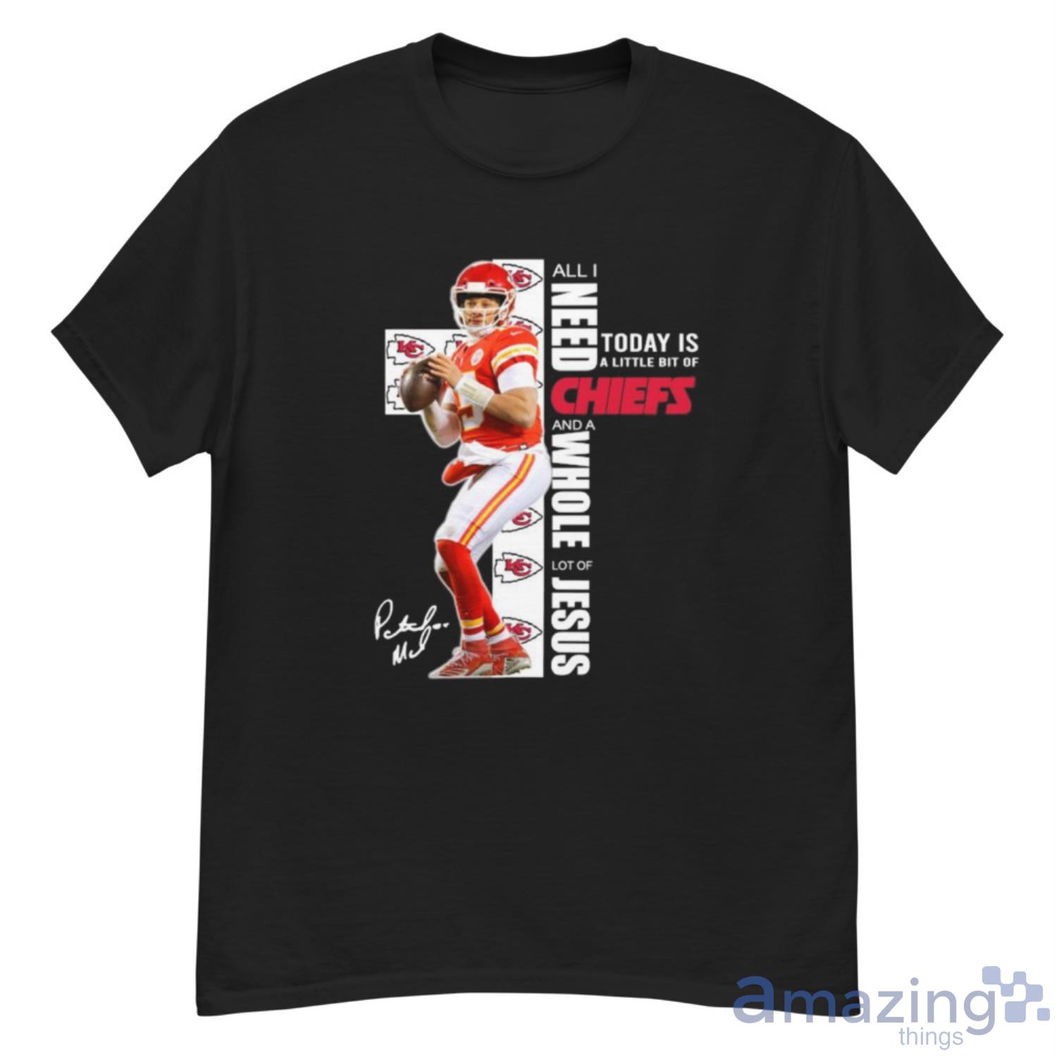 NFL Kansas City Chief's T-shirt Sz XL All I Need Jesus Mahomes Super Bowl  LVII