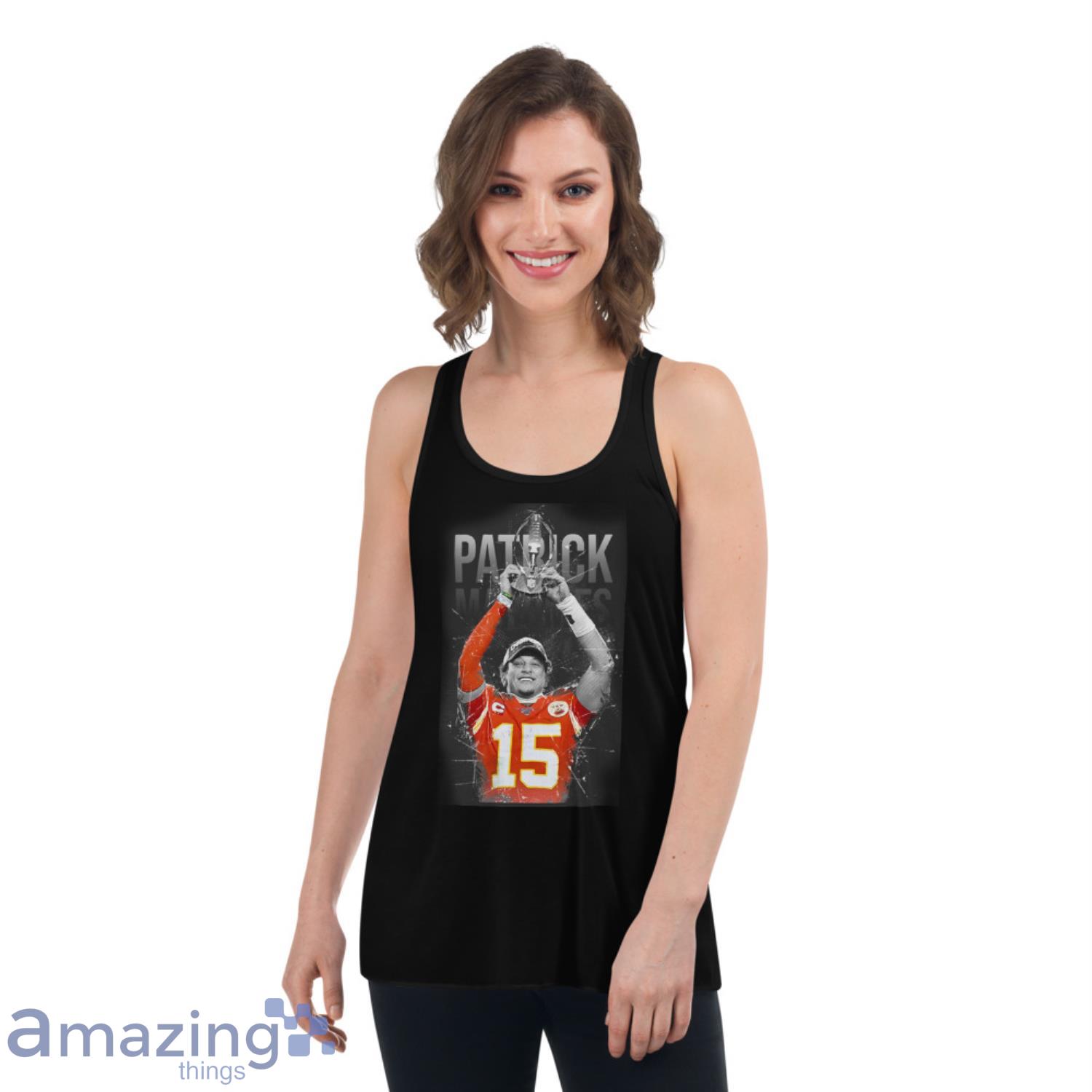 WOMENS Kansas City Chiefs PATRICK MAHOMES V-Neck Shirt BLACK New –