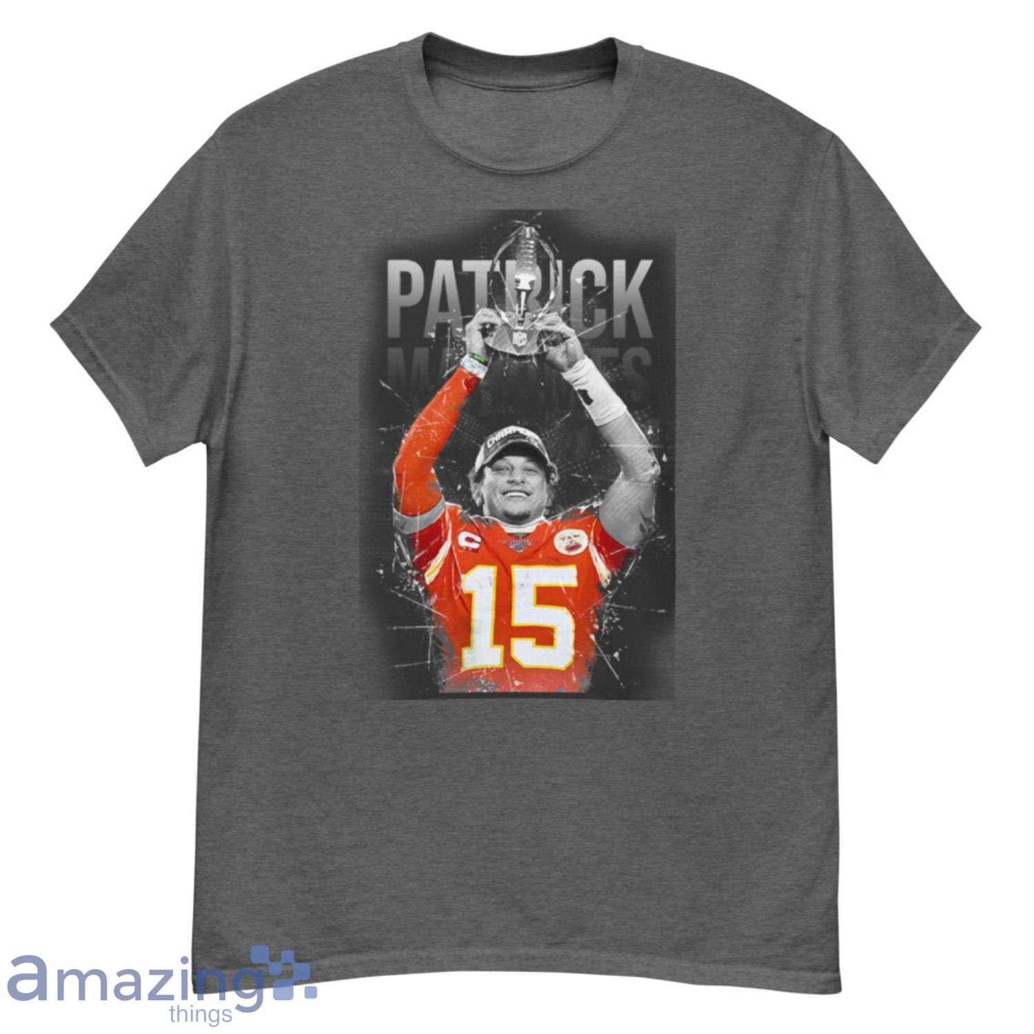 Patrick Mahomes Kansas City Chiefs Number 15 Black T-Shirt