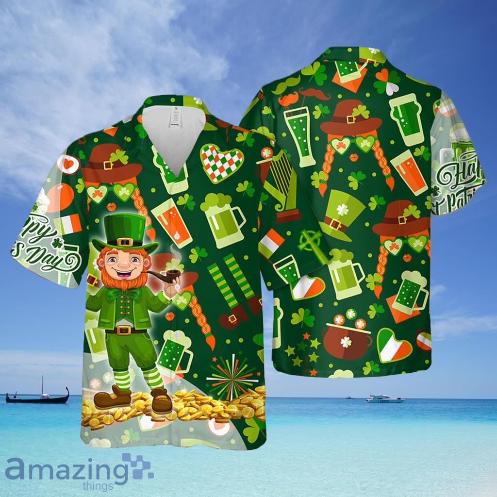 Patrick Pattern Green Clovers Aloha Hawaiian Shirt For Men And Women - Patrick Pattern Green Clovers Aloha Hawaiian Shirt For Men And Women