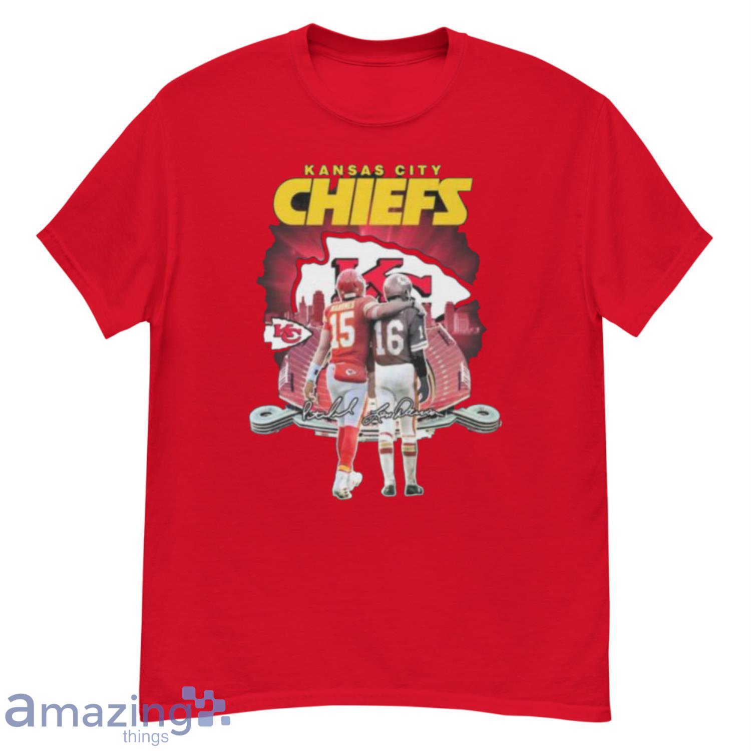 Patrick's Mahomes And Len Dawson Kansas City Chiefs Champions Signatures  2023 Shirt