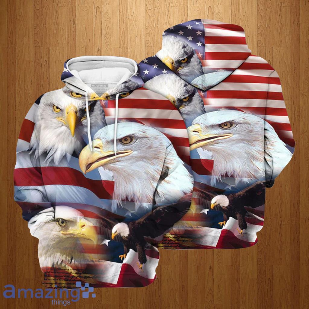 Premium Eagle US Veteran Zip Hoodie 3D –