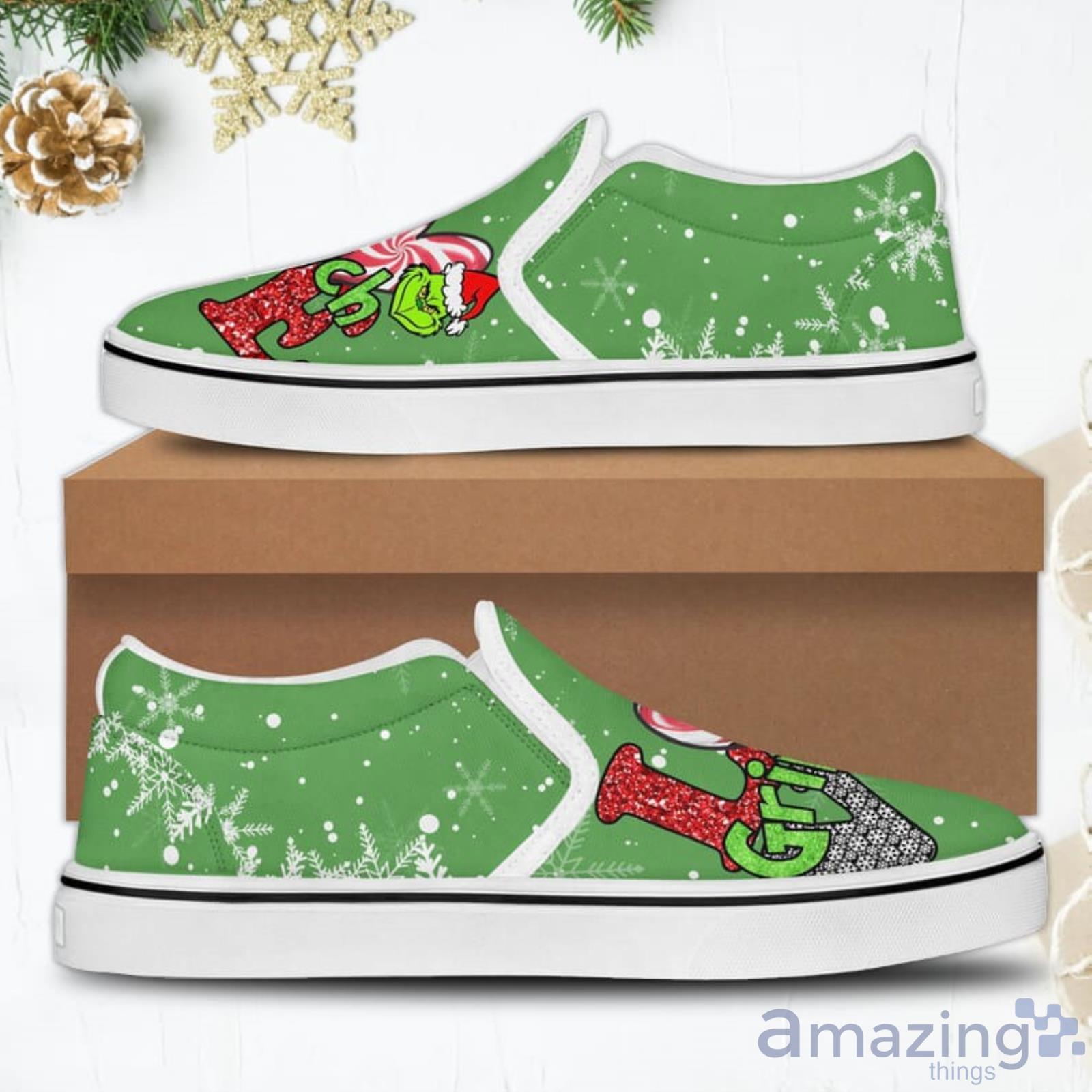 Peace Love Grinch Stolen Merry Grinchmas Slip On Shoes Product Photo 1