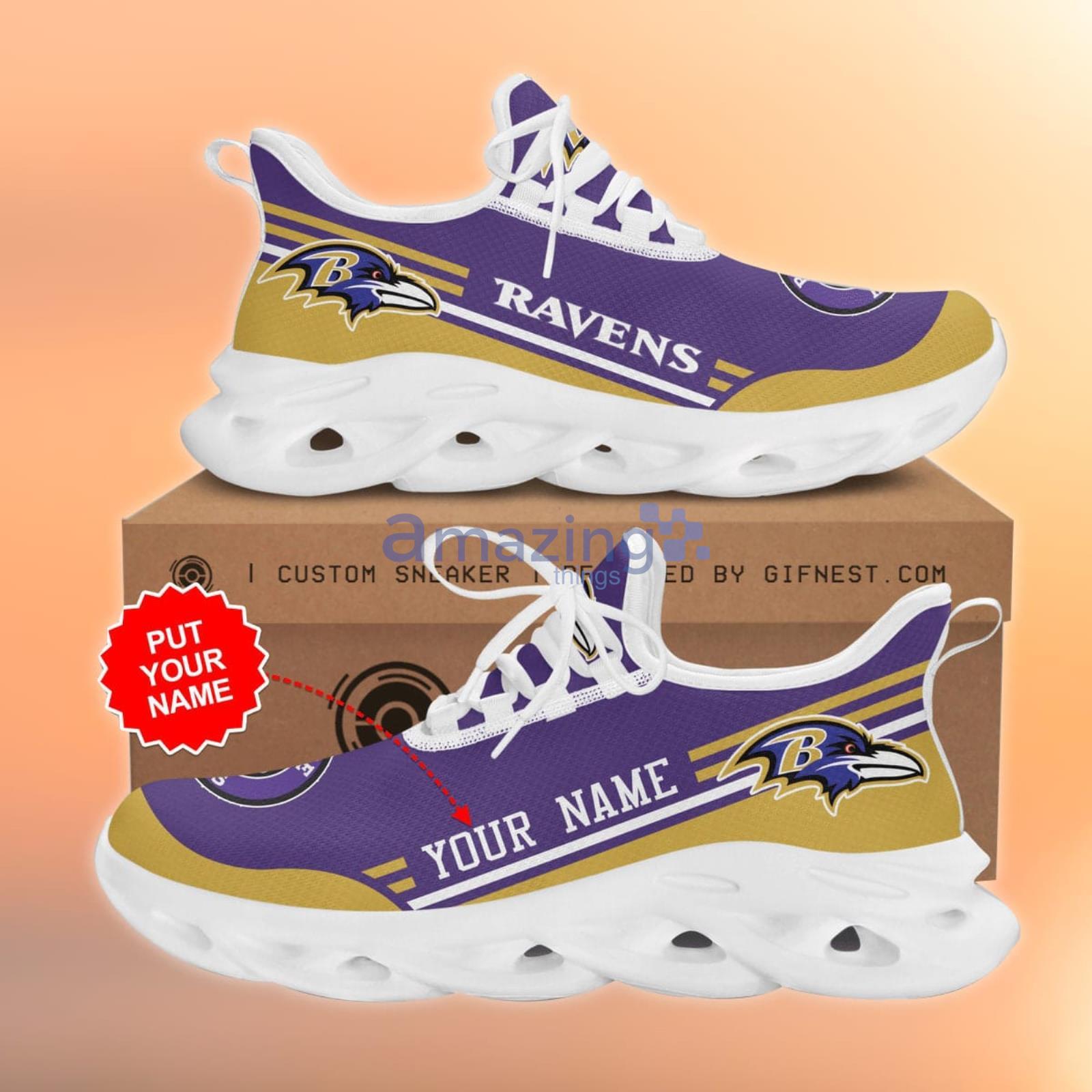 Baltimore Ravens Pop Custom Name Chunky Sneaker AOP Gift Fans Max Soul  Shoes - YesItCustom