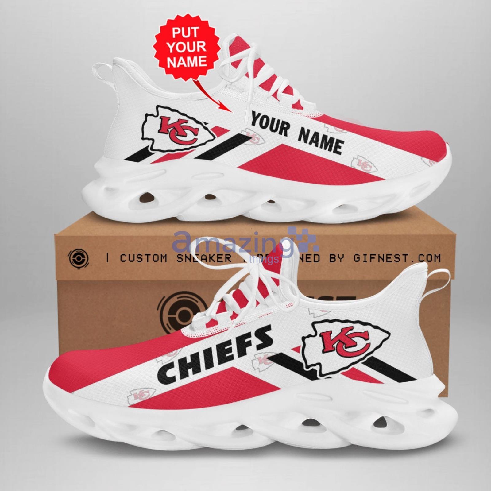 Kansas City Chiefs Green New Trending Custom Name Max Soul Shoes