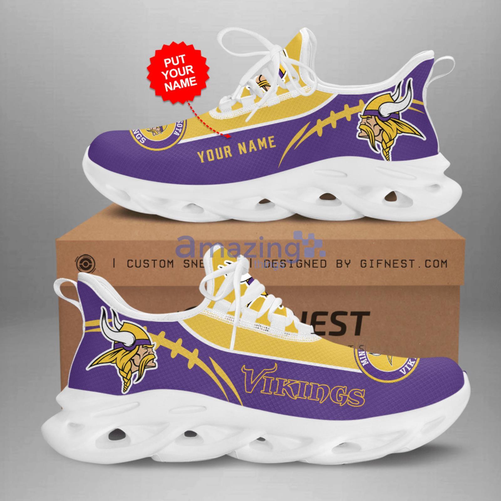 Minnesota Vikings Cool Max Soul Snesker Running Shoes Personalized Name -  Freedomdesign