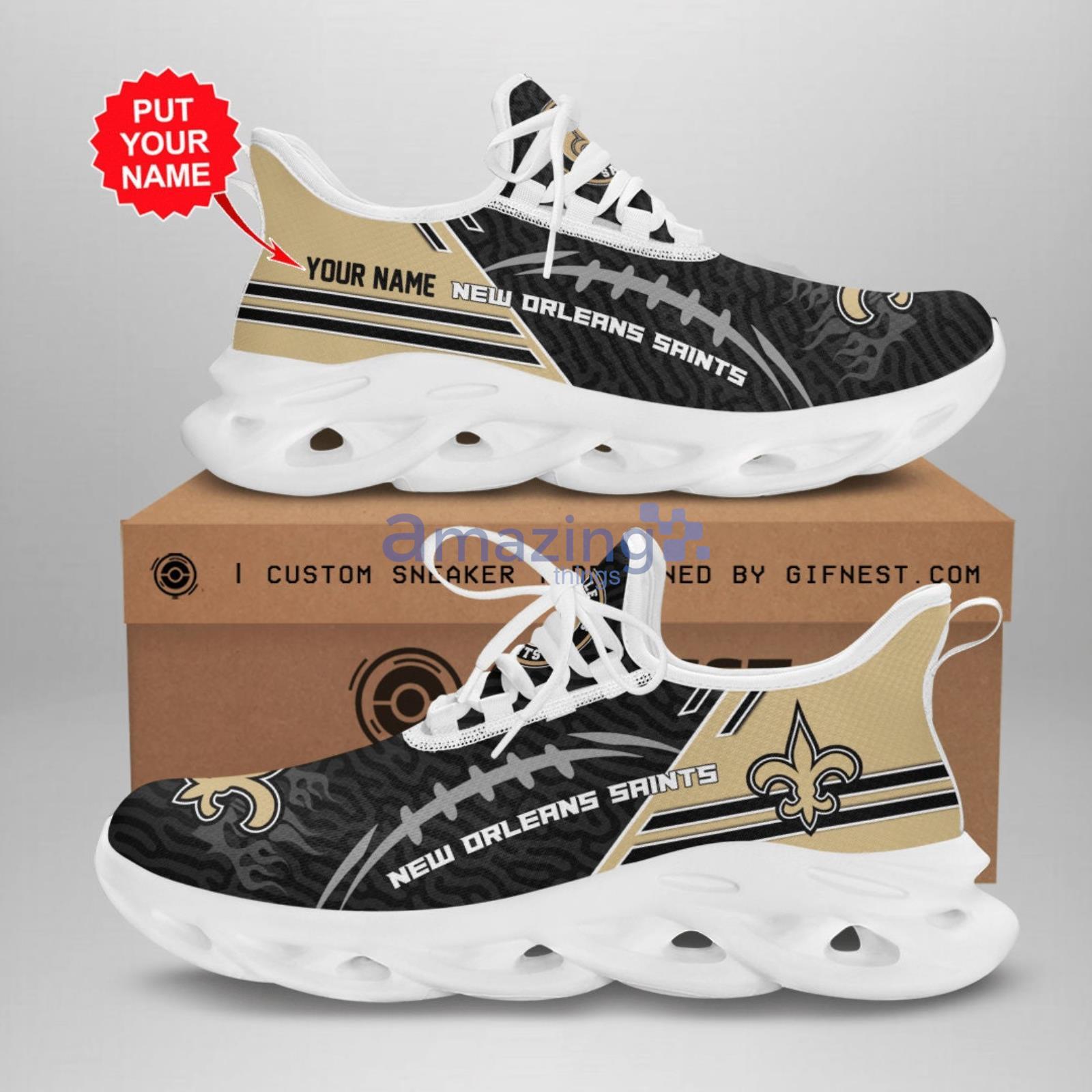 Personalized New Orleans Saints Max Soul Shoes Custom Name