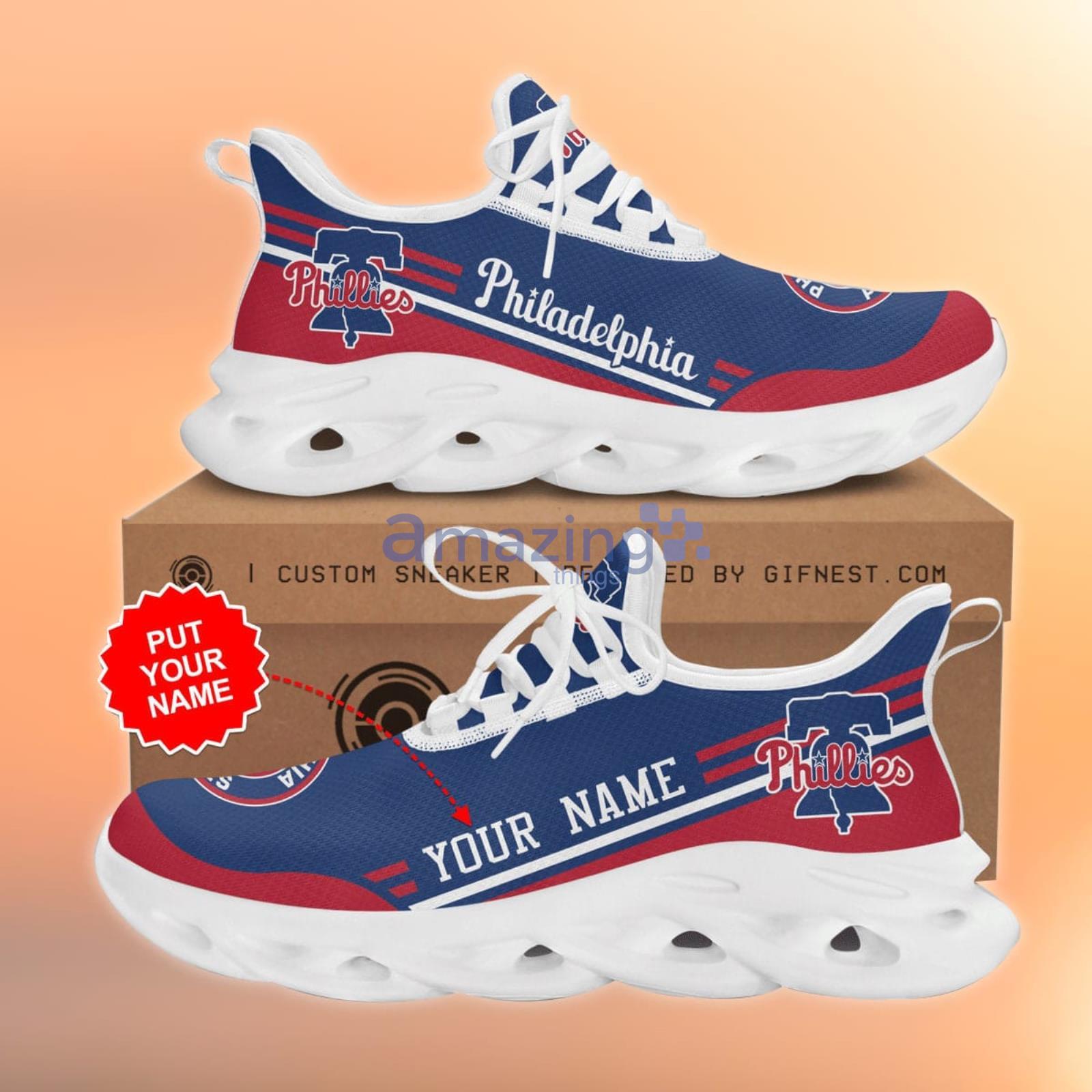 Personalized Philadelphia Phillies Max Soul Shoes For Fan Custom Name Product Photo 1