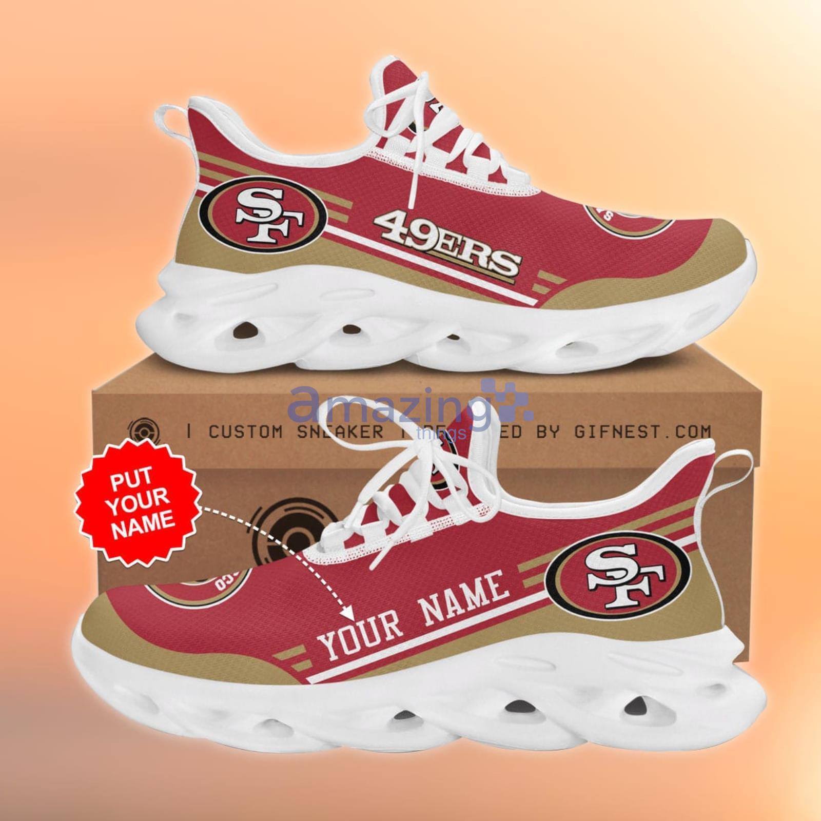 Personalized San Francisco 49Ers Max Soul Shoes For Fan Custom Name Product Photo 1