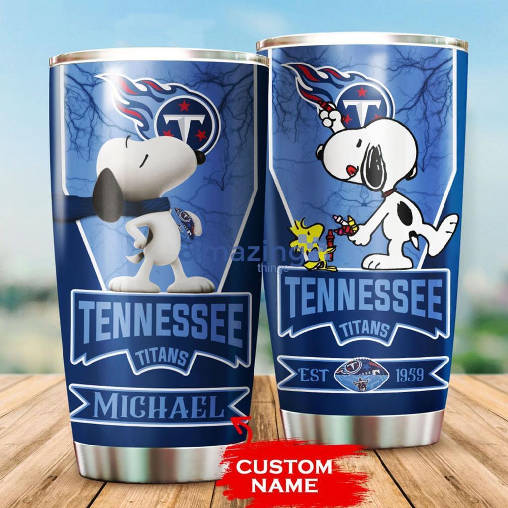 Personalized Tennessee Titans Snoopy Tumbler - Personalized Tennessee Titans Snoopy Tumbler