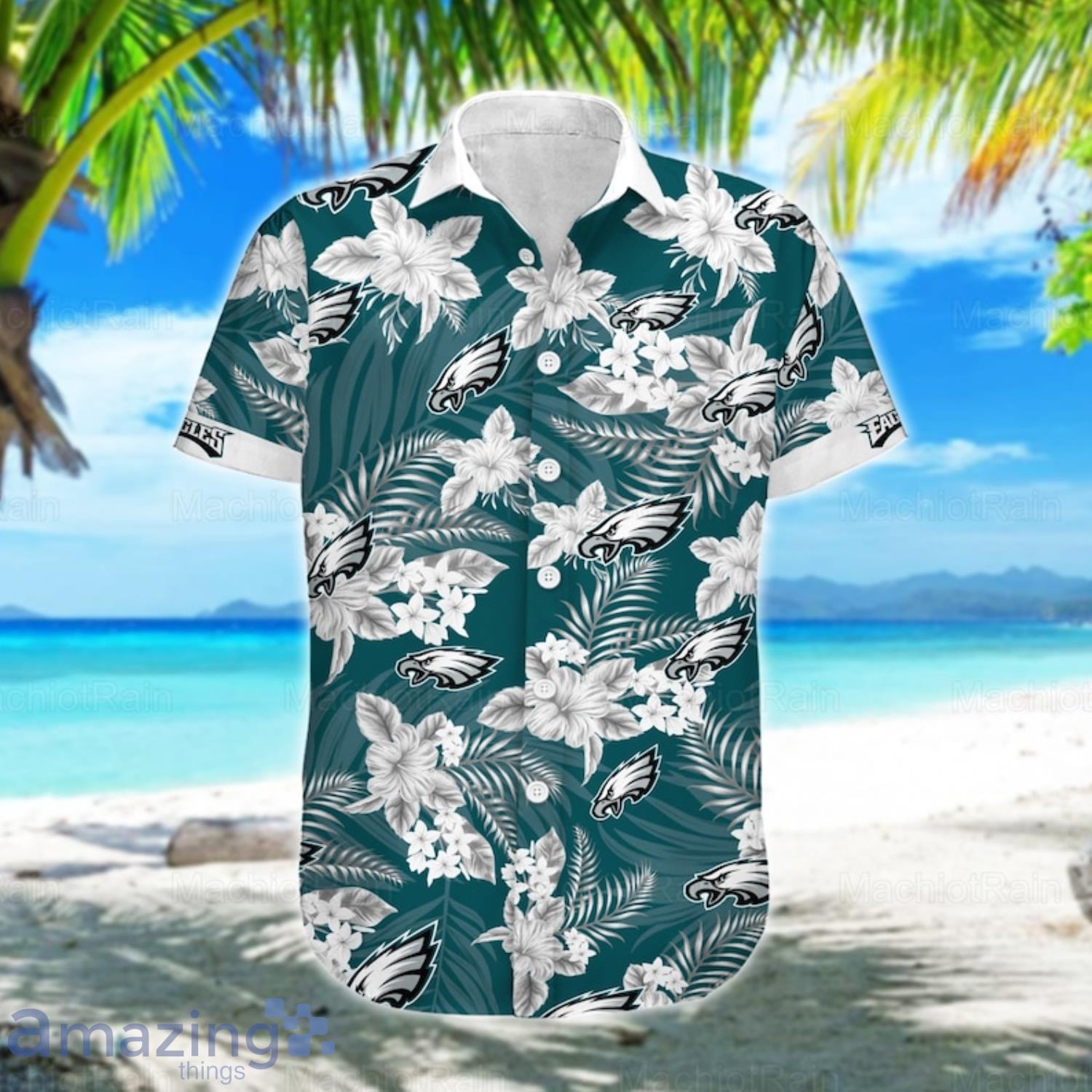 Philadelphia Aloha Tropical Flower Pattern Hawaiian Shirt image Philadelphia Aloha Tropical Flower Pattern Hawaiian Shirt Product Photo 4