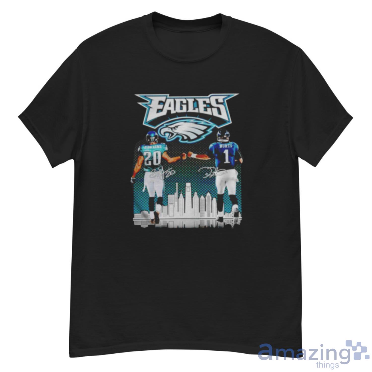 Philadelphia Eagles Brian Dawkins and Jalen Hurts signatures shirt