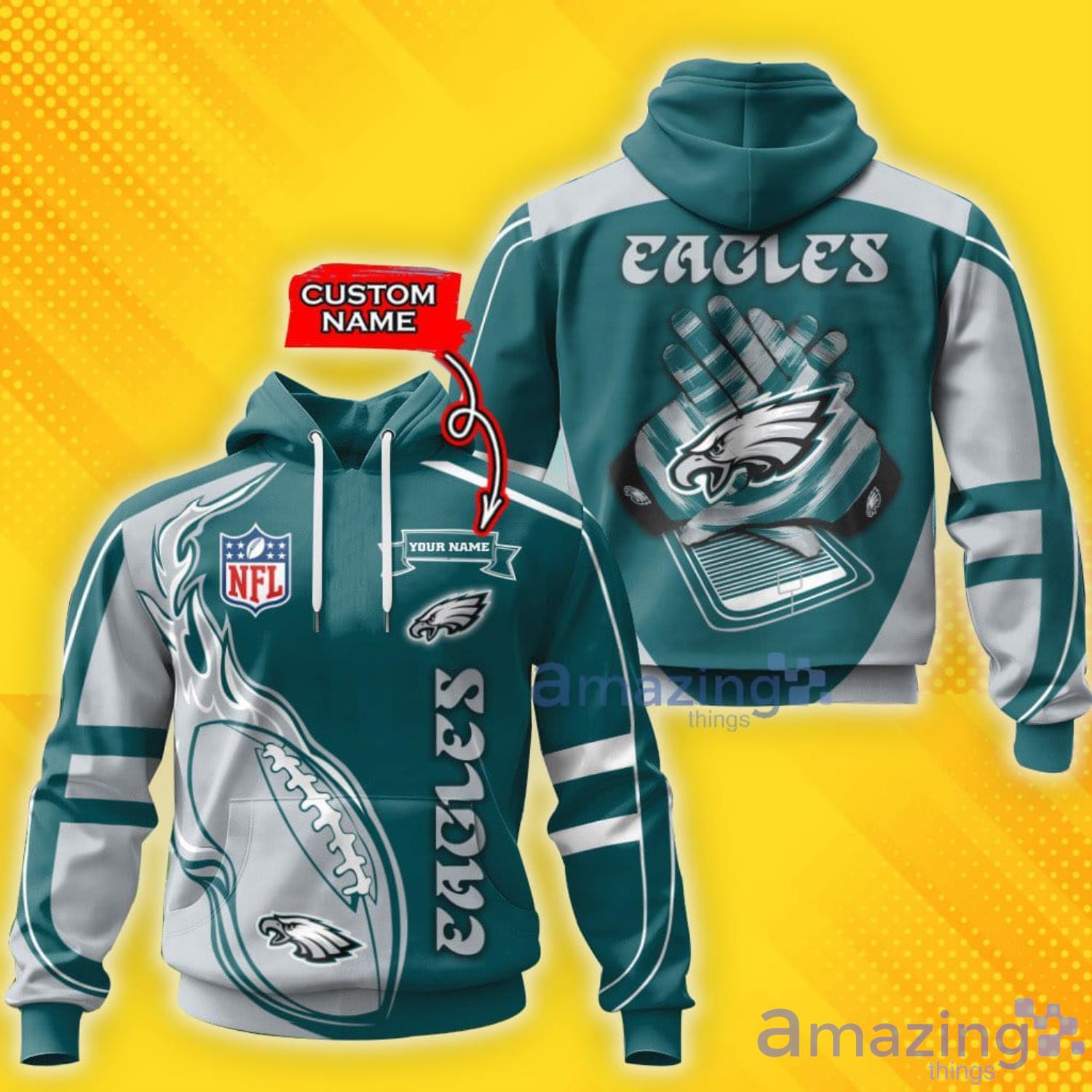 Philadelphia Eagles Nfl Custom Name And Number T-Shirt Sweatshirt Hoodie 3D  All Over Print Shirt