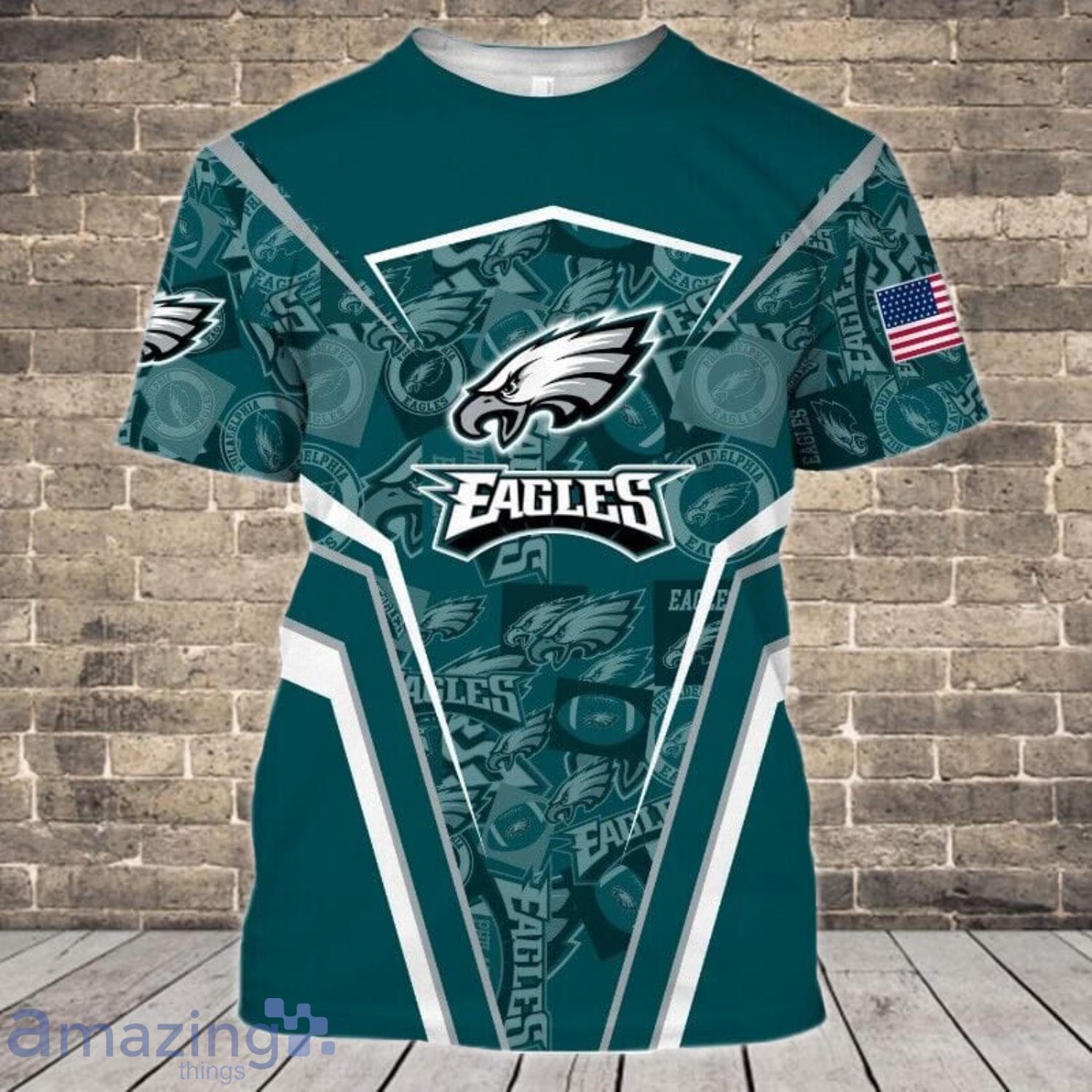 Philadelphia Eagles Logos All Over Print Shirt