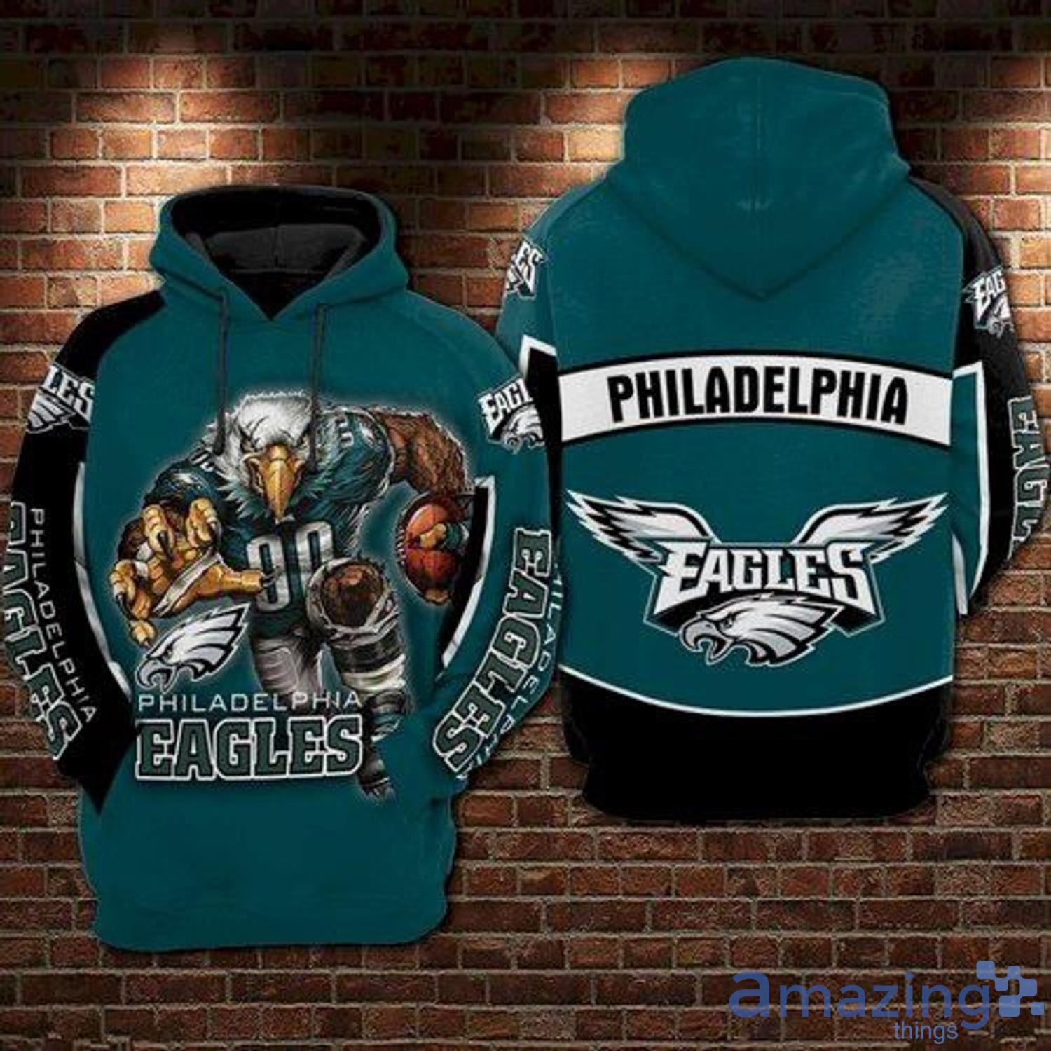 Philadelphia Eagles Nfl Football Big Logo 3D Hoodie