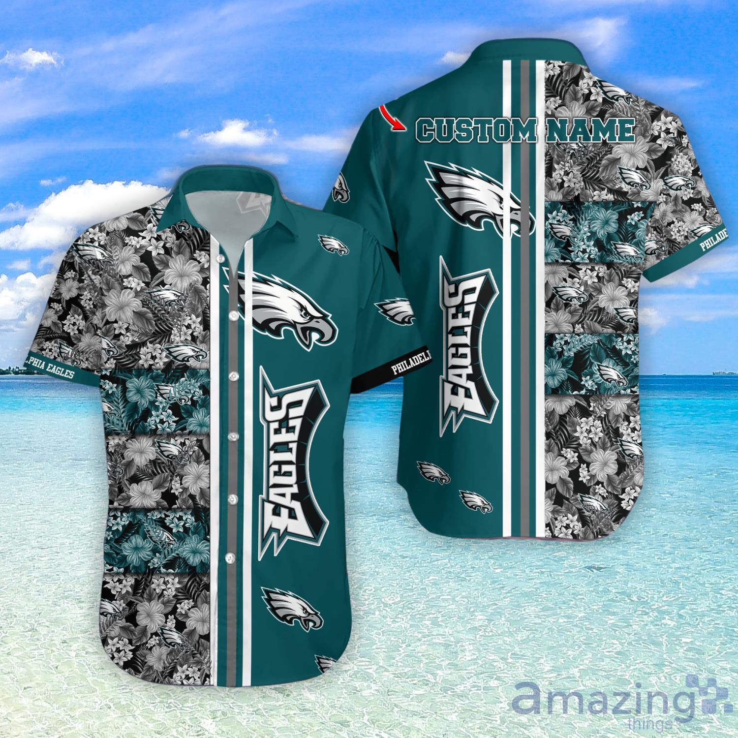 NFL Philadelphia Eagles Grateful Dead Hawaiian Shirt - Tagotee