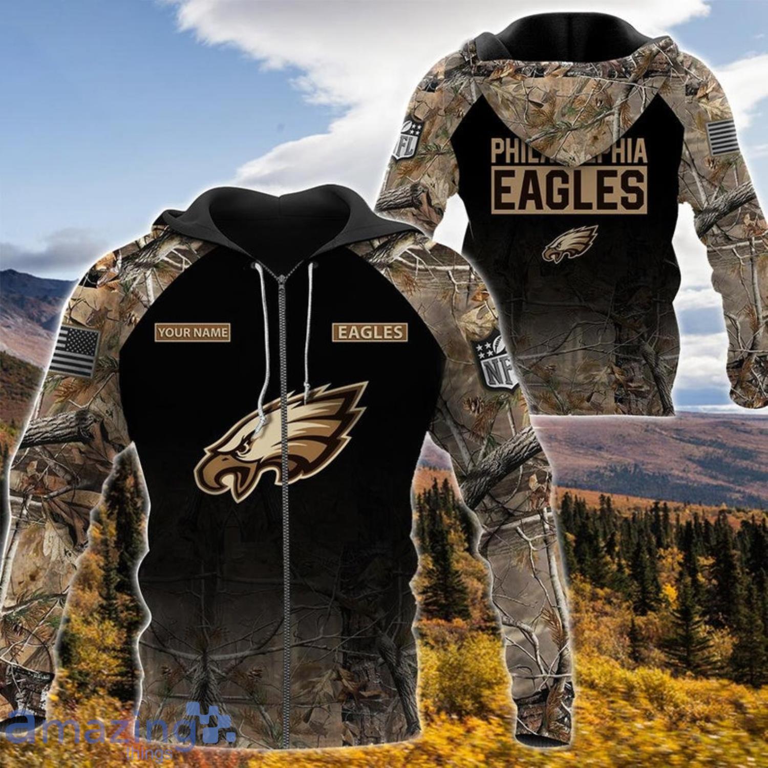 True Fans Pittsburgh Steelers Personalized Hunting Camo Hoodie 3D