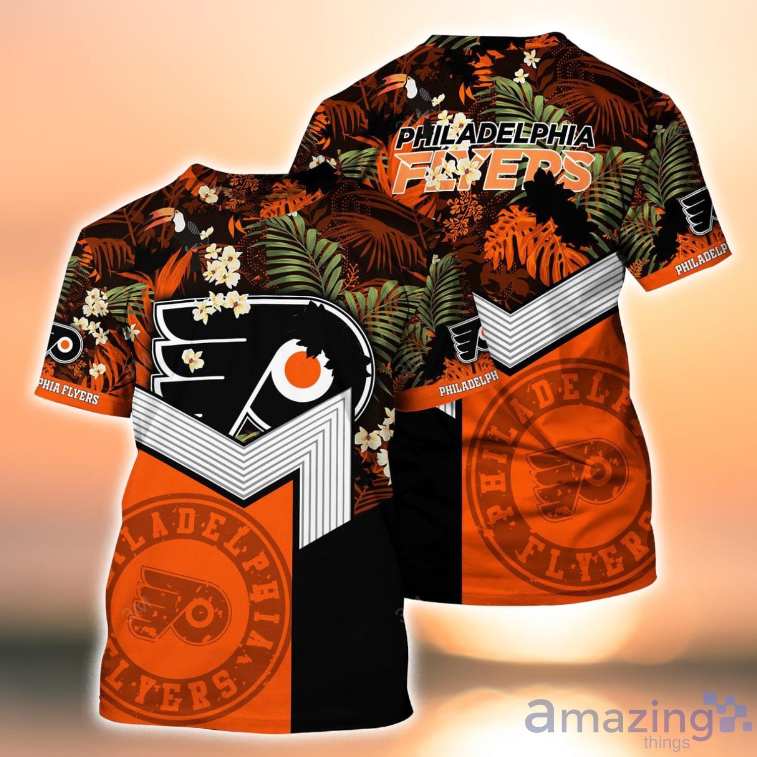 Philadelphia Flyers NHL Vintage Palm Tree Pattern Hawaii Shirt For