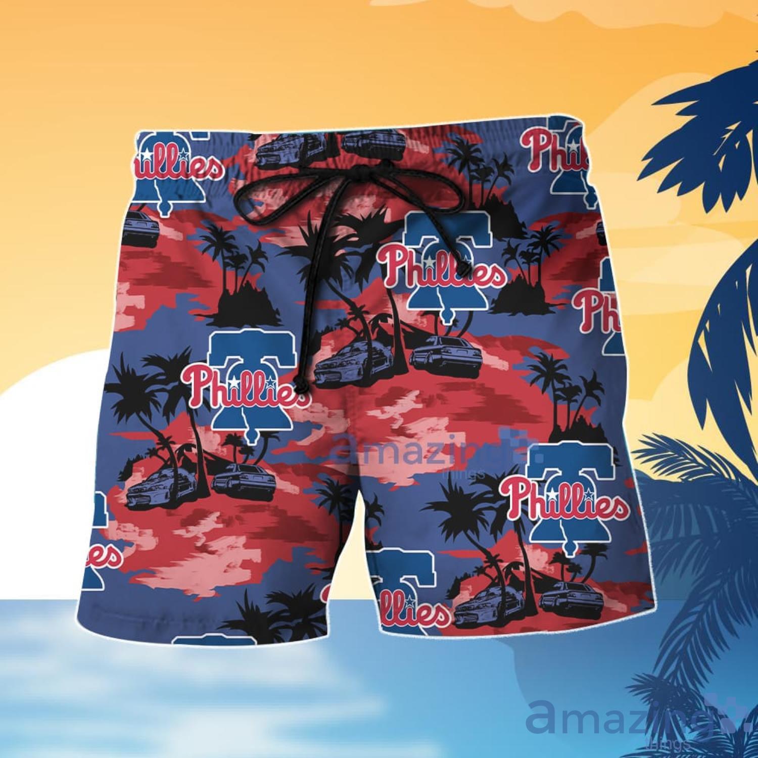 Philadelphia Phillies Short Sleeve Aloha Hawaiian Shirt And Shorts Beach  Gift - Banantees