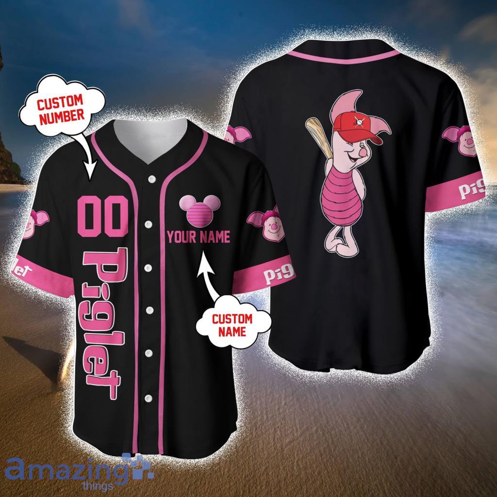 Cute Piglet Winnie The Pooh Pink Disney Baseball Jerseys For Men And Women